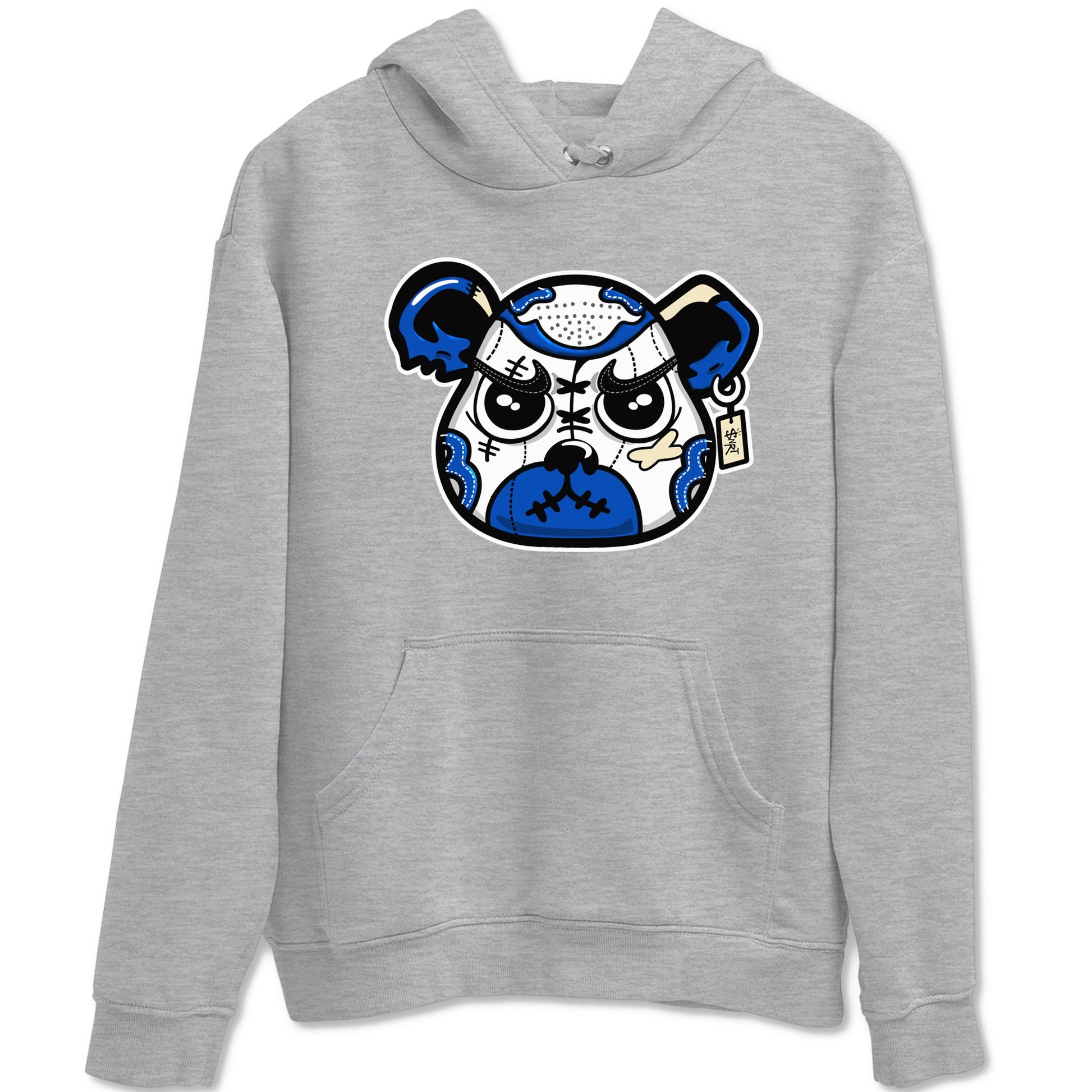 1s Game Royal shirts to match jordans Sneaker Bear Face sneaker match tees Air Jordan 1 Retro Low OG Game Royal match shoes to clothes SNRT Sneaker Tees unisex cotton Heather Grey 2 shirts