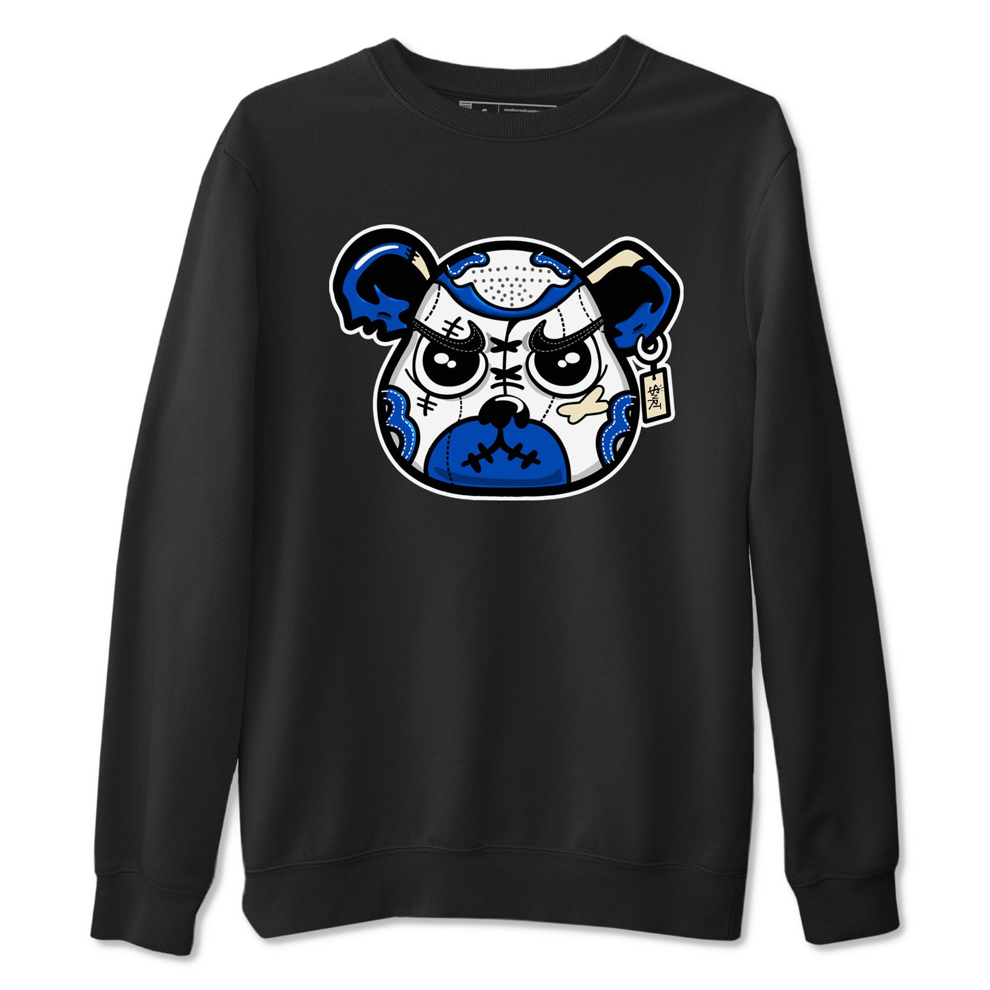 1s Game Royal shirts to match jordans Sneaker Bear Face sneaker match tees Air Jordan 1 Retro Low OG Game Royal match shoes to clothes SNRT Sneaker Tees unisex cotton Black 2 shirts