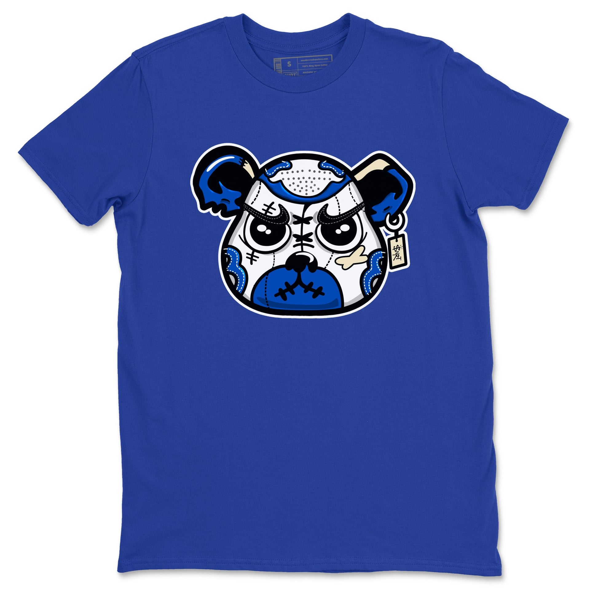1s Game Royal shirts to match jordans Sneaker Bear Face sneaker match tees Air Jordan 1 Retro Low OG Game Royal match shoes to clothes SNRT Sneaker Tees unisex cotton Royal Blue 2 shirts