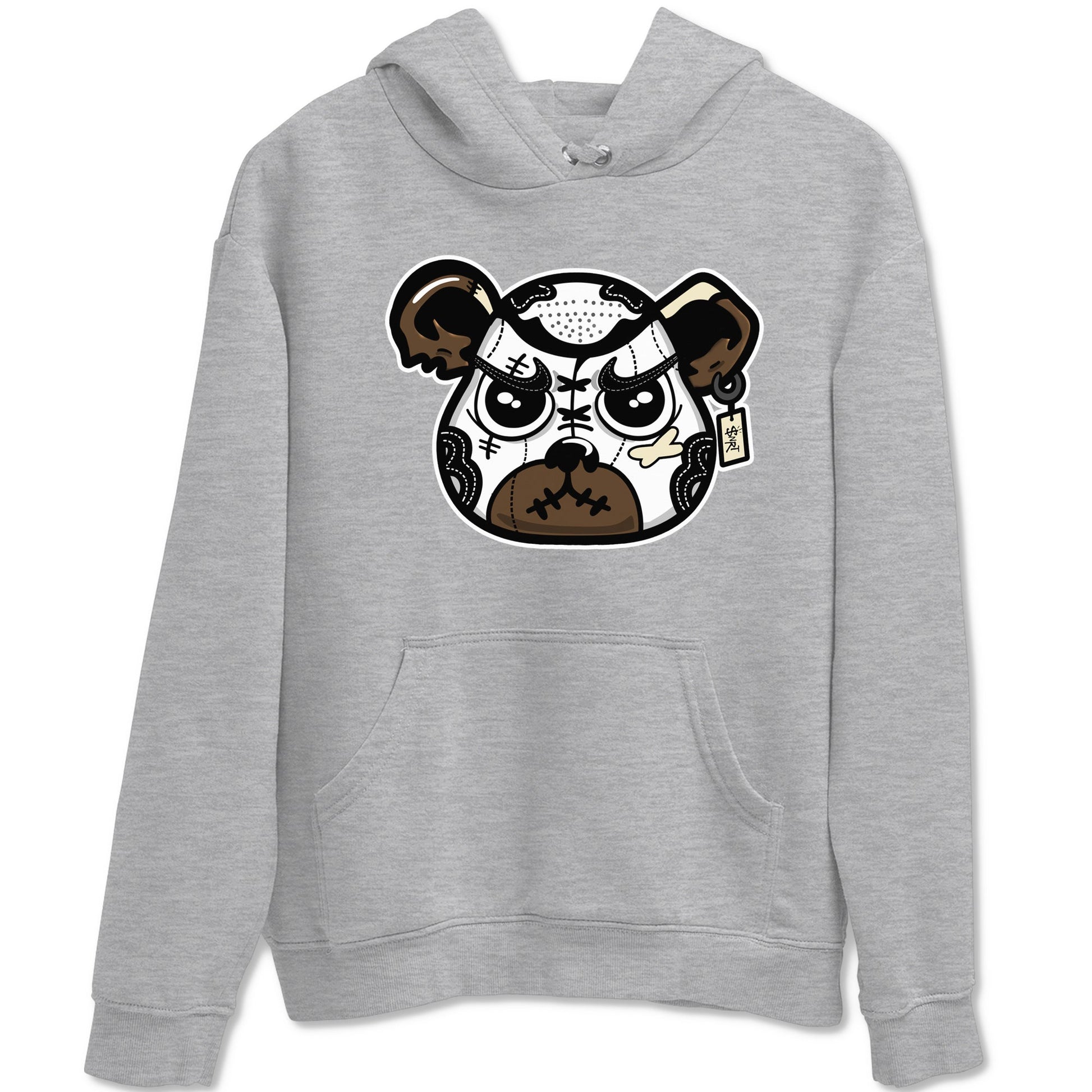 1s Mocha shirts to match jordans Sneaker Bear Face sneaker match tees Air Jordan 1 Mocha match shoes to clothes SNRT Sneaker Tees unisex cotton Heather Grey 2 shirts