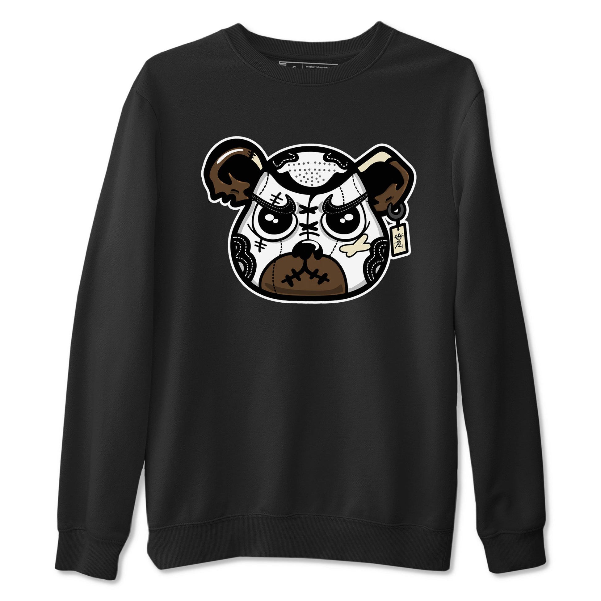 1s Mocha shirts to match jordans Sneaker Bear Face sneaker match tees Air Jordan 1 Mocha match shoes to clothes SNRT Sneaker Tees unisex cotton Black 2 shirts
