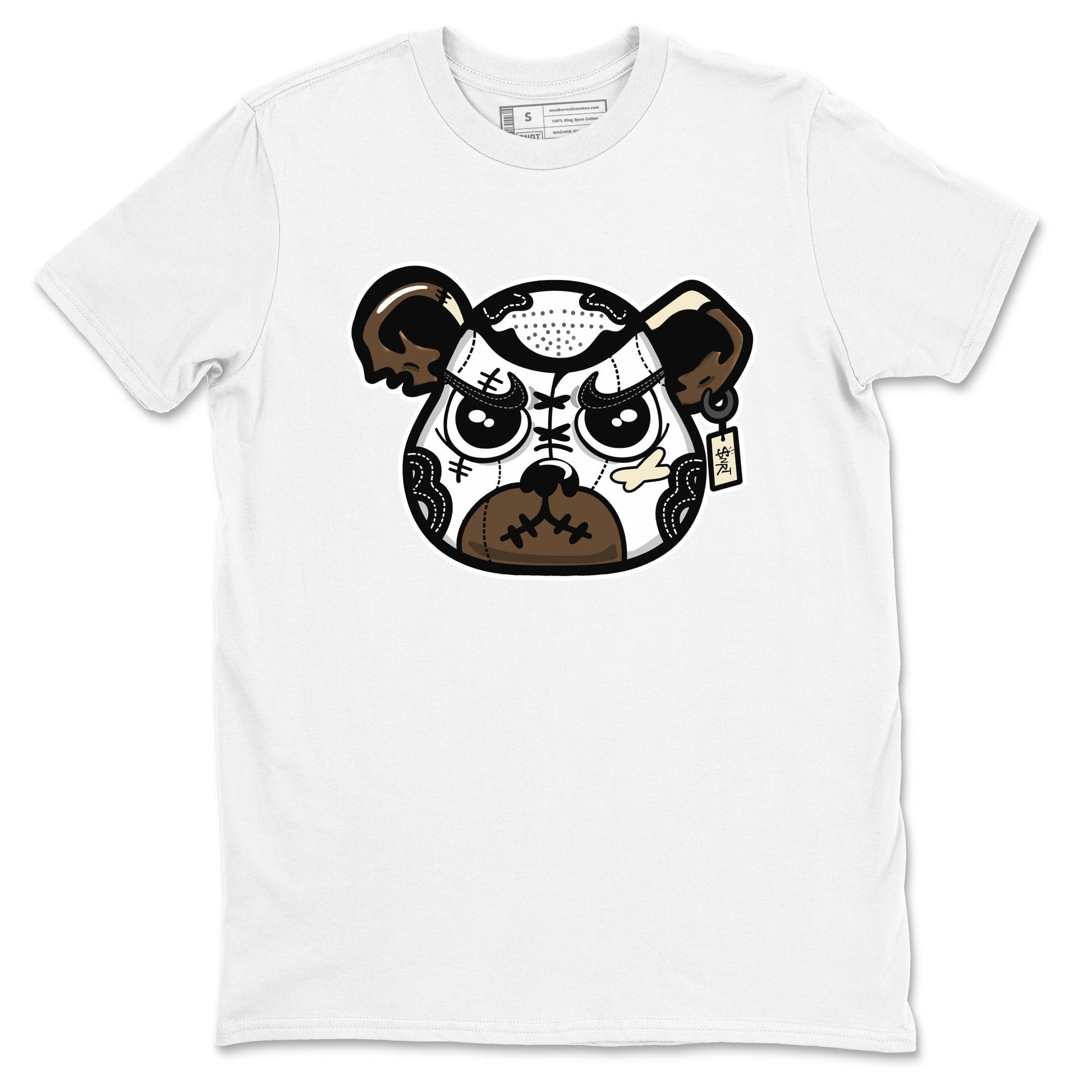 1s Mocha shirts to match jordans Sneaker Bear Face sneaker match tees Air Jordan 1 Mocha match shoes to clothes SNRT Sneaker Tees unisex cotton White 2 shirts