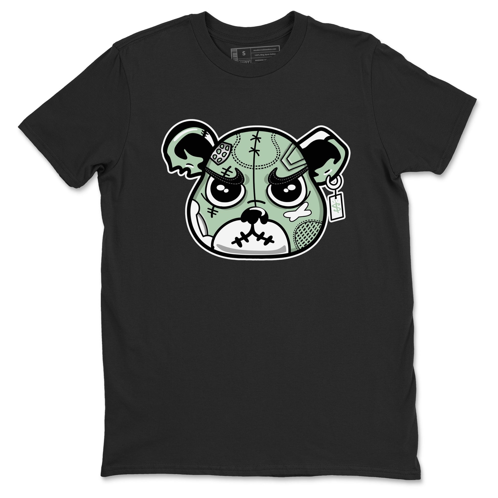4s Abundance shirts to match jordans Sneaker Bear Face sneaker match tees Air Jordan 4 Seafoam match shoes to clothes SNRT Sneaker Tees unisex cotton Black 2 shirts