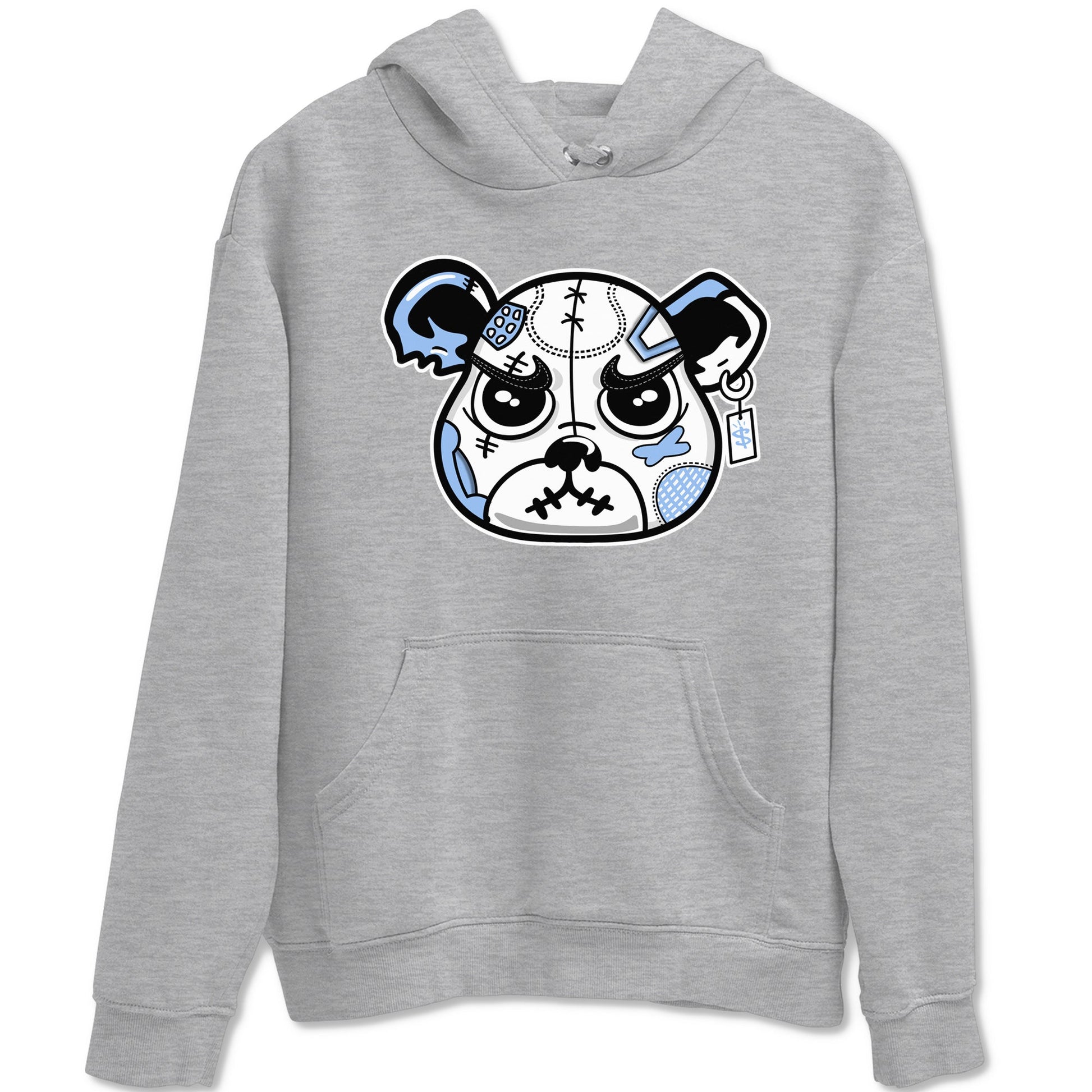 Sneaker Bear Face sneaker match t-shirt styled to complete your fit with the Air Jordan 4 Aluminum sneakers, shown in Heather Grey 2.
