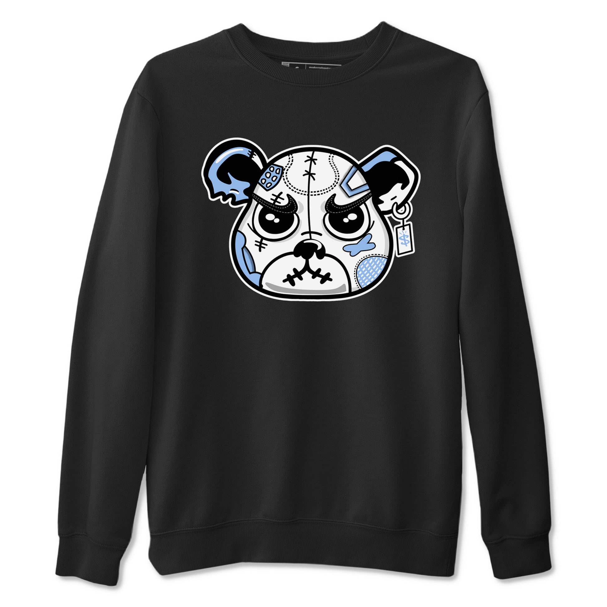 Sneaker Bear Face sneaker match t-shirt styled to complete your fit with the Air Jordan 4 Aluminum sneakers, shown in Black 2.