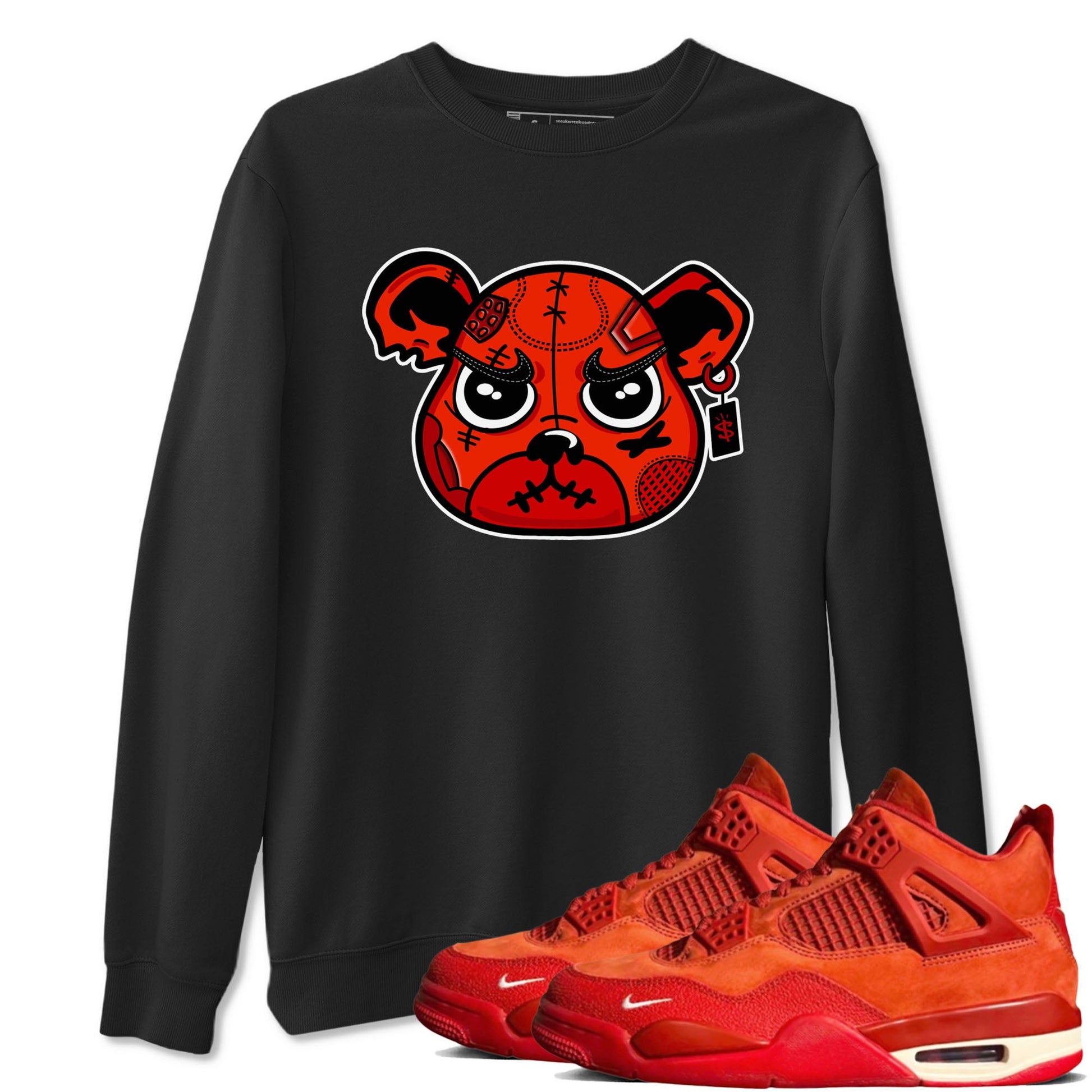 Nigel Sylvester x Air Jordan 4 Brick by Brick shirts to match jordans Sneaker Bear Face sneaker match tees Air Jordan 4 Brick By Brick match shoes to clothes SNRT Sneaker Tees unisex cotton Black 1 shirts