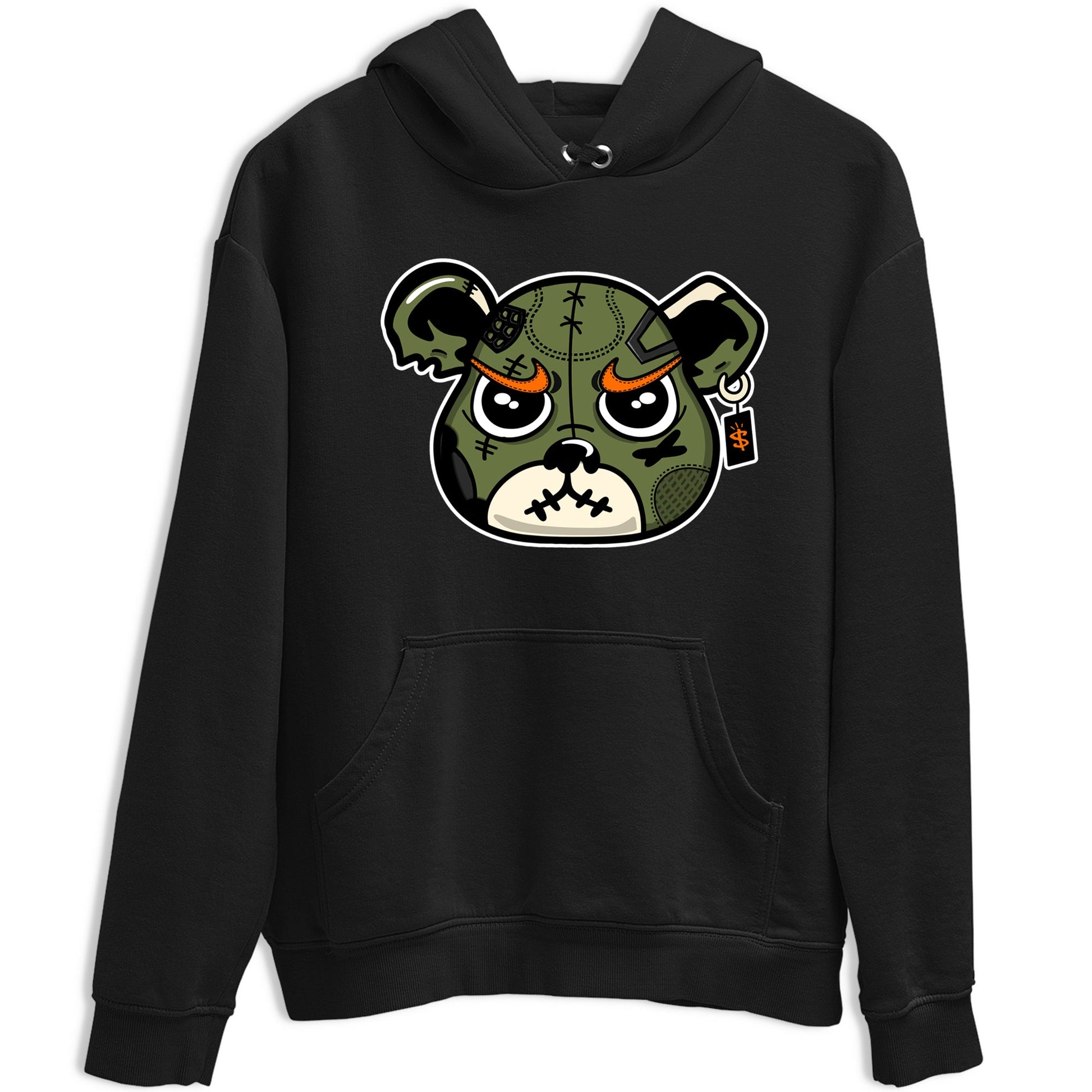 Sneaker match tees – Sneaker Tees To Match Undefeated inspired colorways Air Jordan 4 OG Olive Shoes – Sneaker Bear Face Tee Black 2