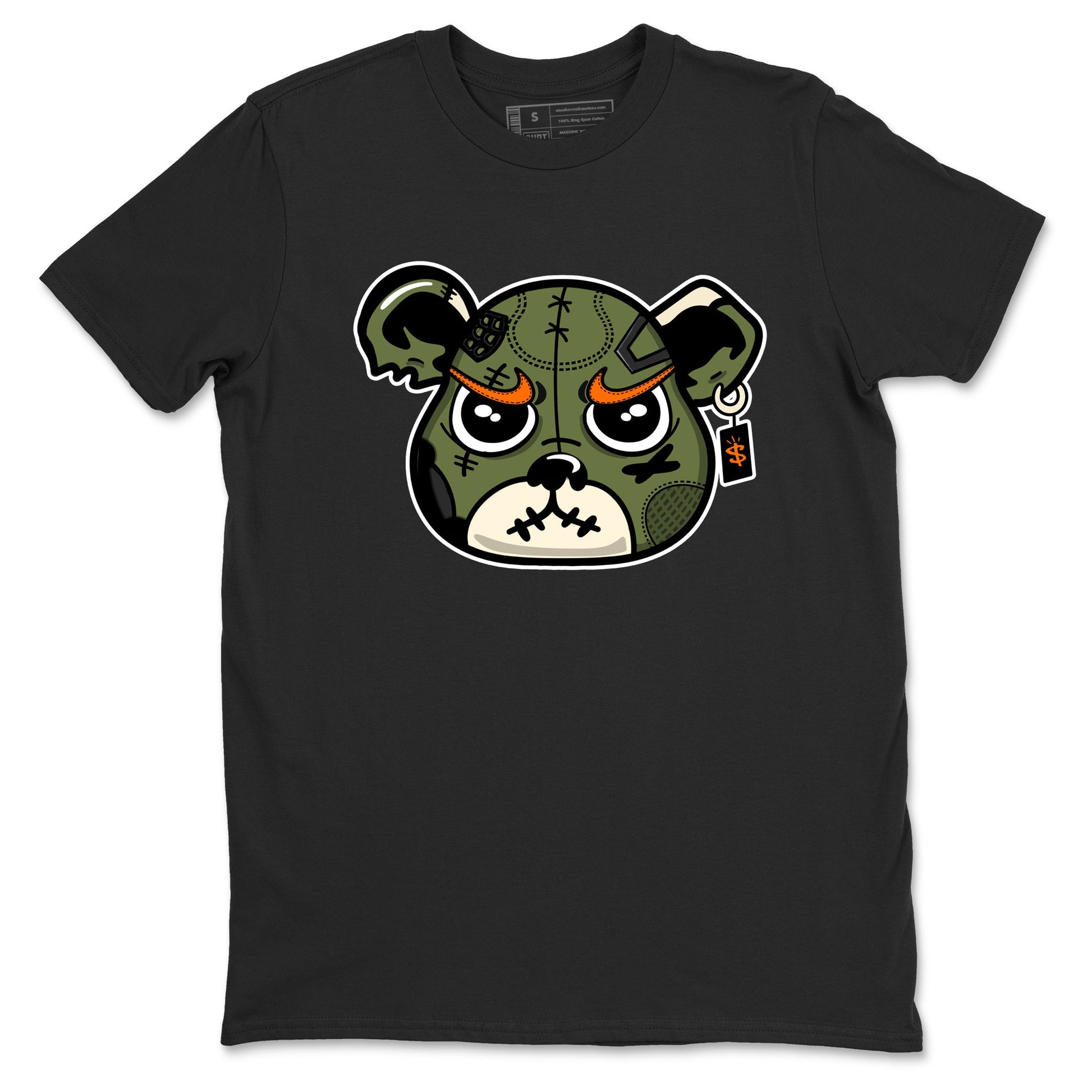 Sneaker match tees – Sneaker Tees To Match Undefeated inspired colorways Air Jordan 4 OG Olive Shoes – Sneaker Bear Face Tee Black 2