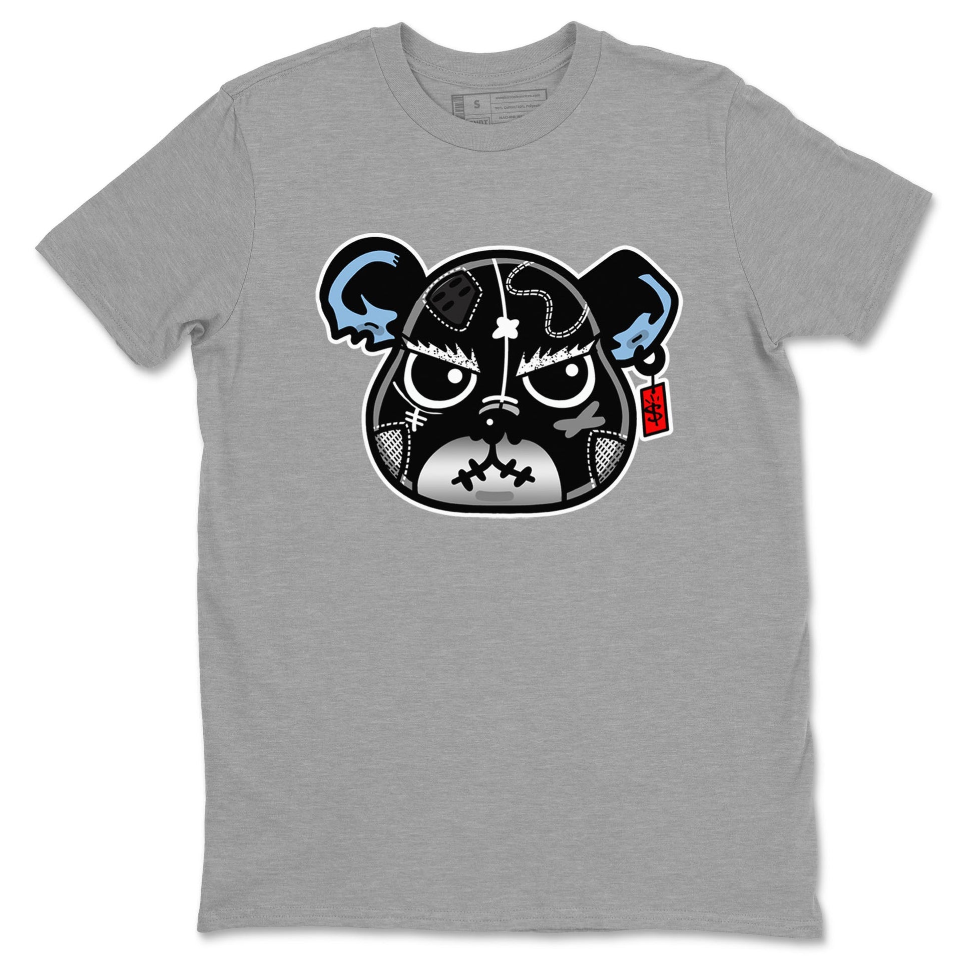 5s Black Metallic Reimagined shirts to match jordans Sneaker Bear Face best t shirts to wear with jordans Air Jordan 5 Reimagined match shoes to clothes SNRT Sneaker Tees unisex cotton Heather Grey 2 shirts