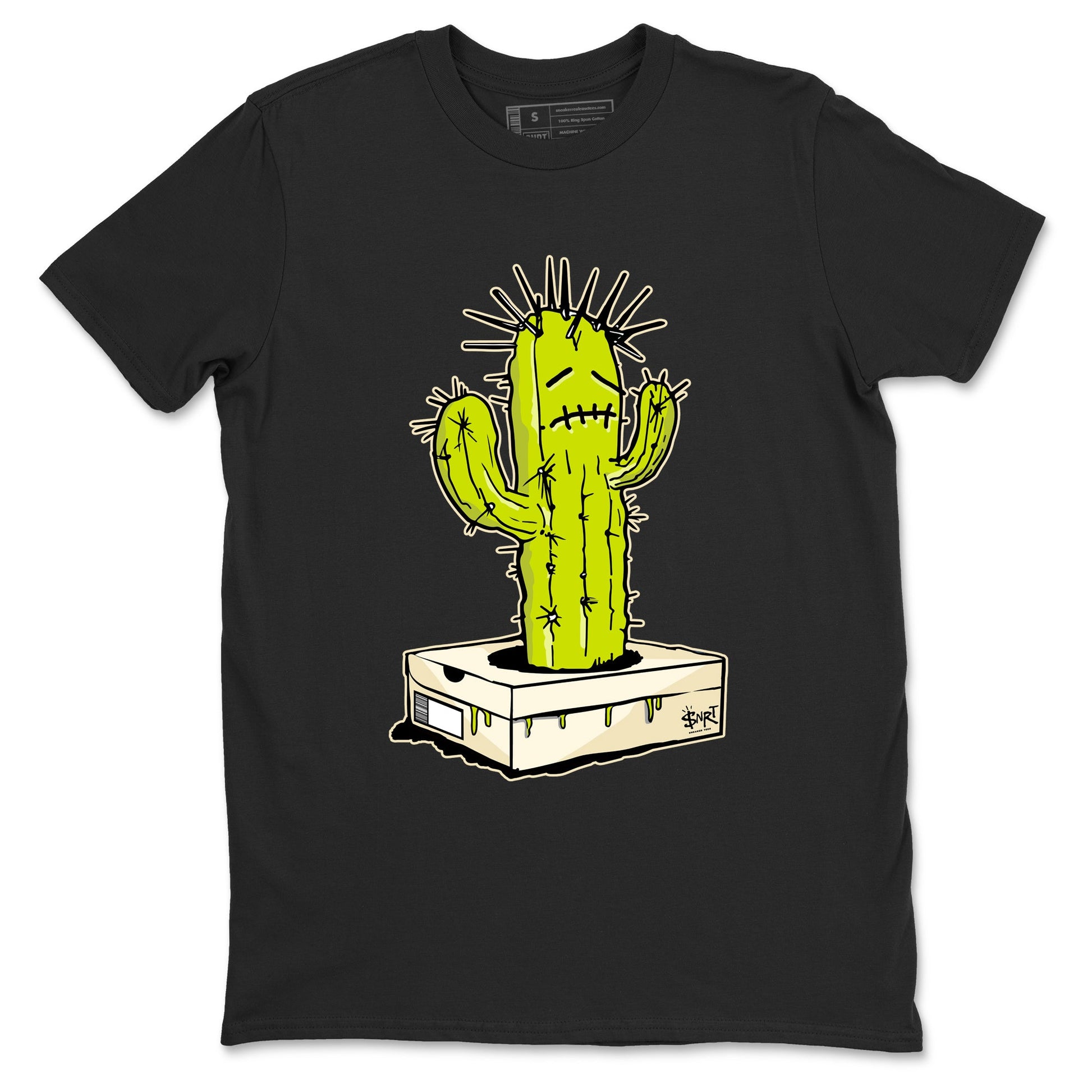 Sneaker Box Cactus sneaker match t-shirt styled to complete your fit with the Jordan Jumpman Jack Travis Scott Bright Cactus sneakers, shown in Black 2.