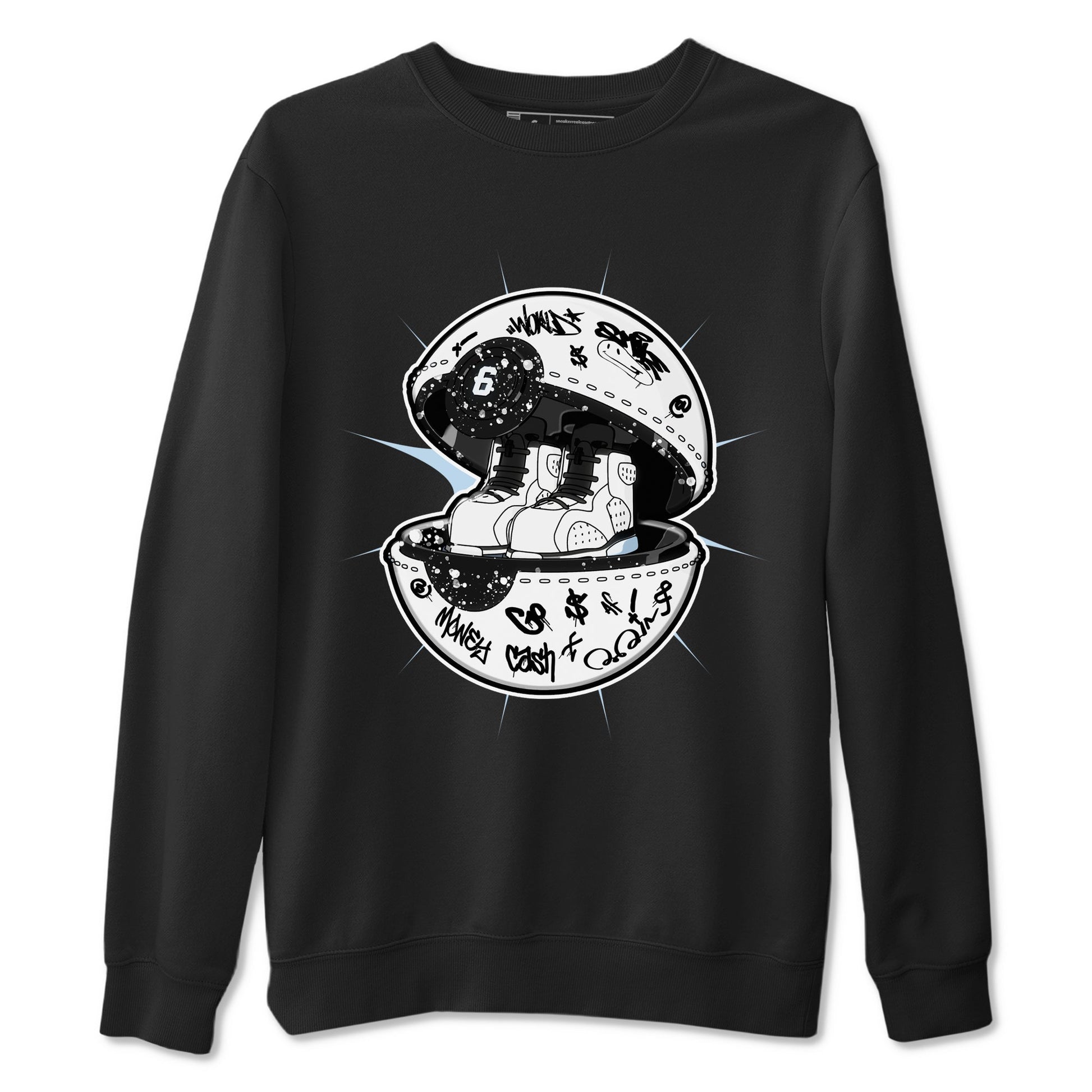 AJ6 White Black shirts to match jordans Sneaker Capsule sneaker match tees Air Jordan 6 White Black SNRT Sneaker Tees streetwear brand Black 2 unisex cotton tee