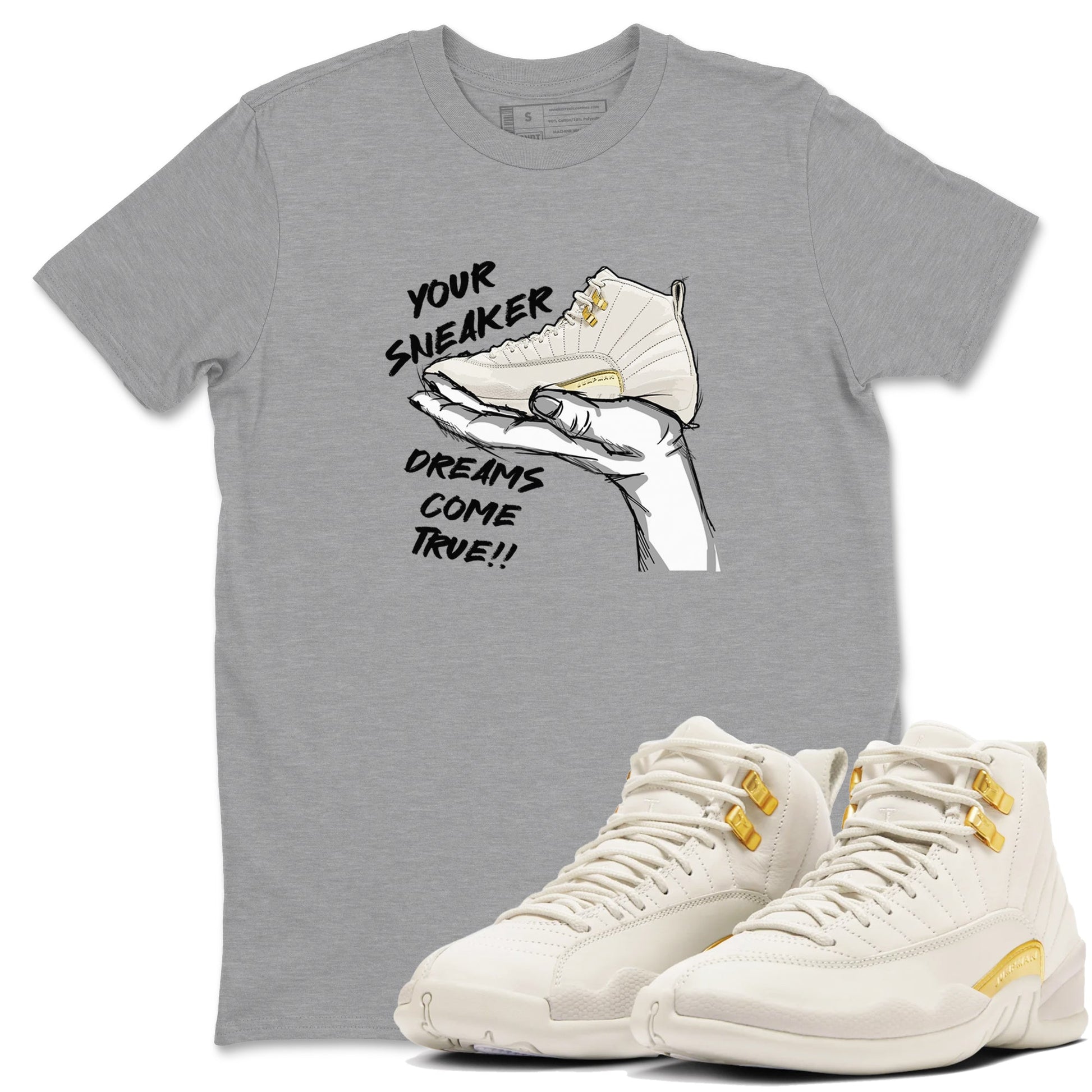 12s Phantom shirts to match jordans Sneaker Dreams sneaker match tees Air Jordan 12 WMNS Phantom match shoes to clothes SNRT Sneaker Tees unisex cotton Heather Grey 1 shirts