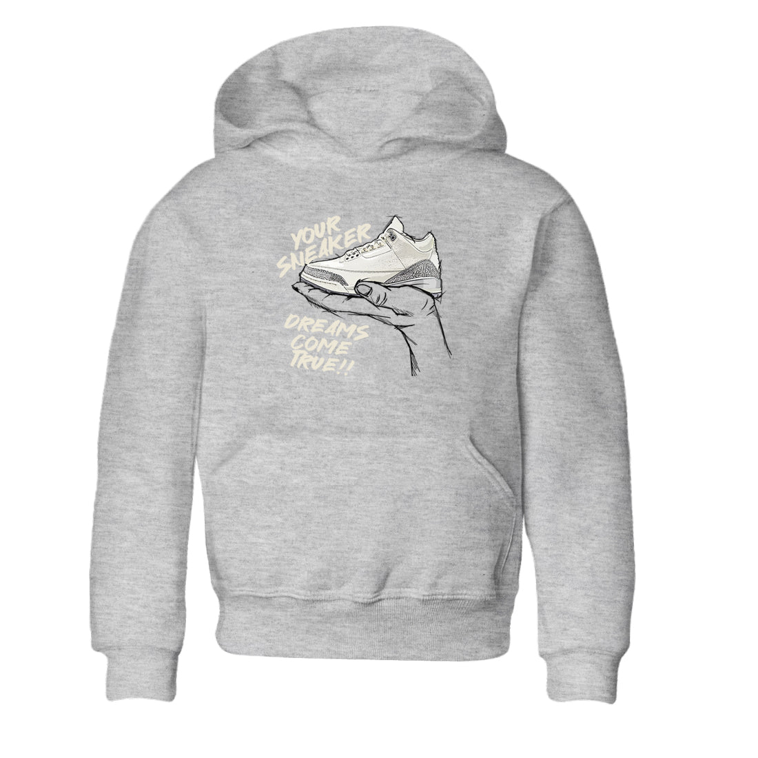 3s Sail and Cement Grey shirts to match jordans Sneaker Dreams sneaker match tees Air Jordan 3 Retro Sail and Cement Grey match shoes to clothes SNRT Sneaker Tees Youth Baby Heather Grey 2 tee