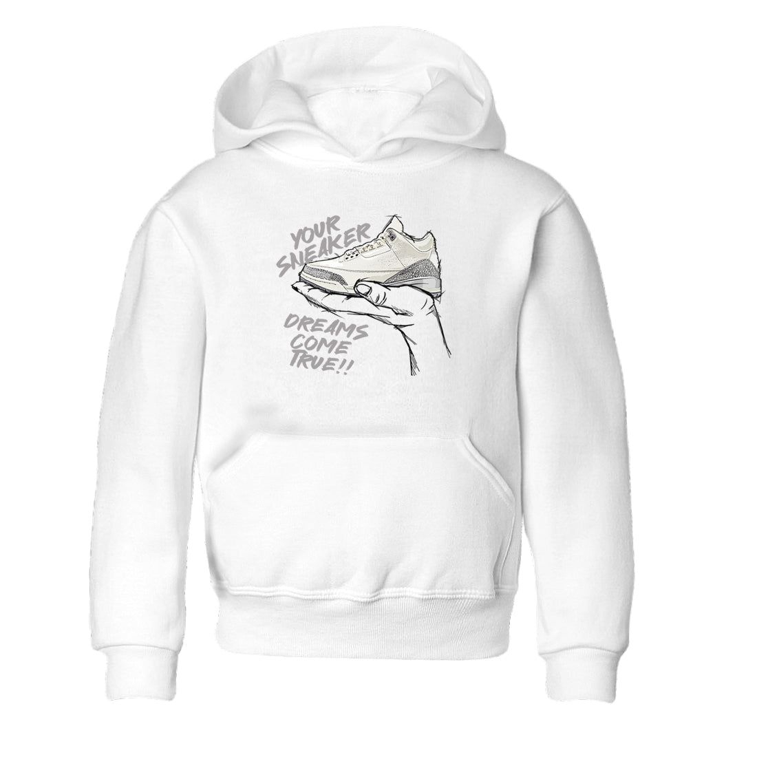 3s Sail and Cement Grey shirts to match jordans Sneaker Dreams sneaker match tees Air Jordan 3 Retro Sail and Cement Grey match shoes to clothes SNRT Sneaker Tees Youth Baby White 2 tee
