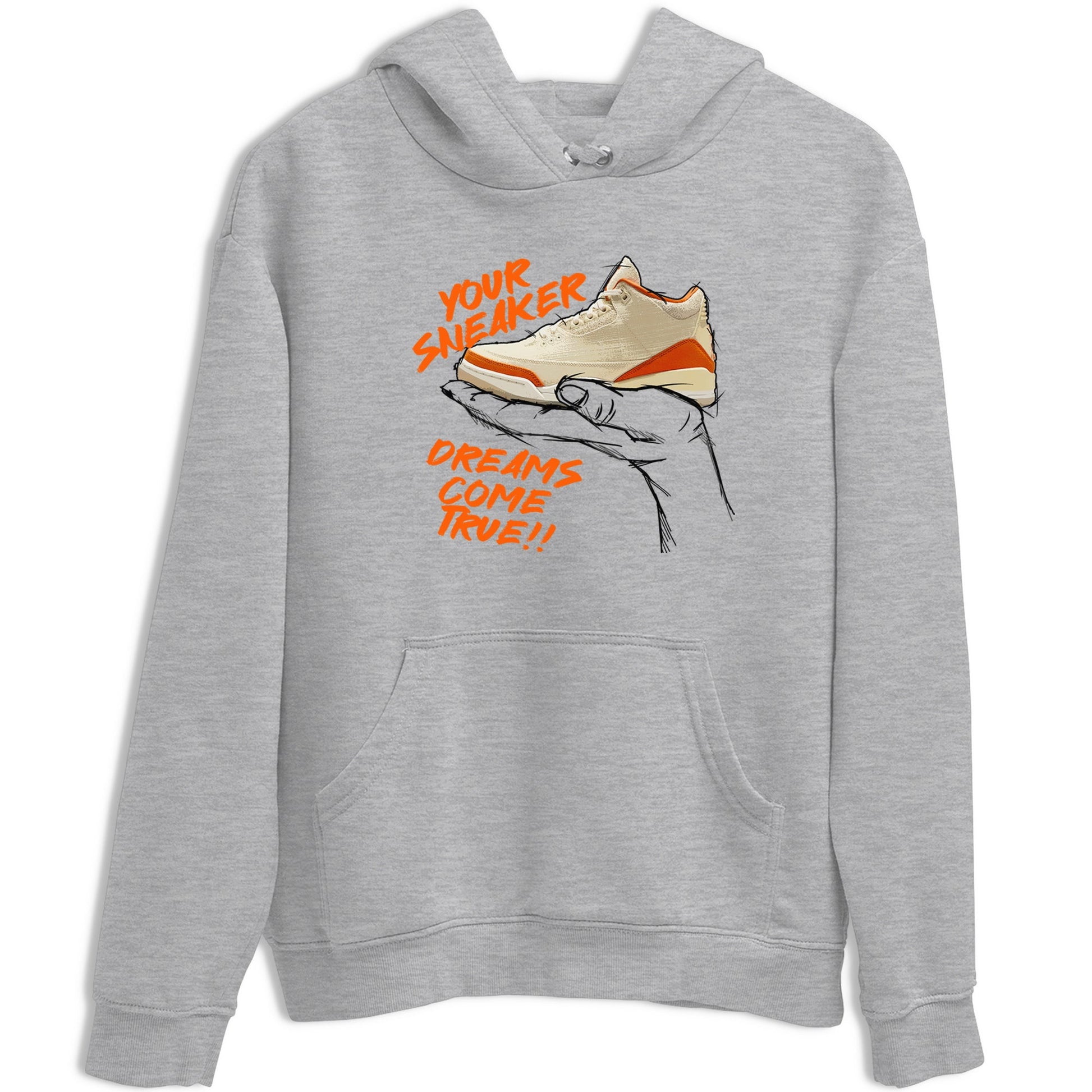 Sneaker Dreams sneaker match t-shirt styled to complete your fit with the Air Jordan 3 Starfish sneakers, shown in Heather Grey 2.