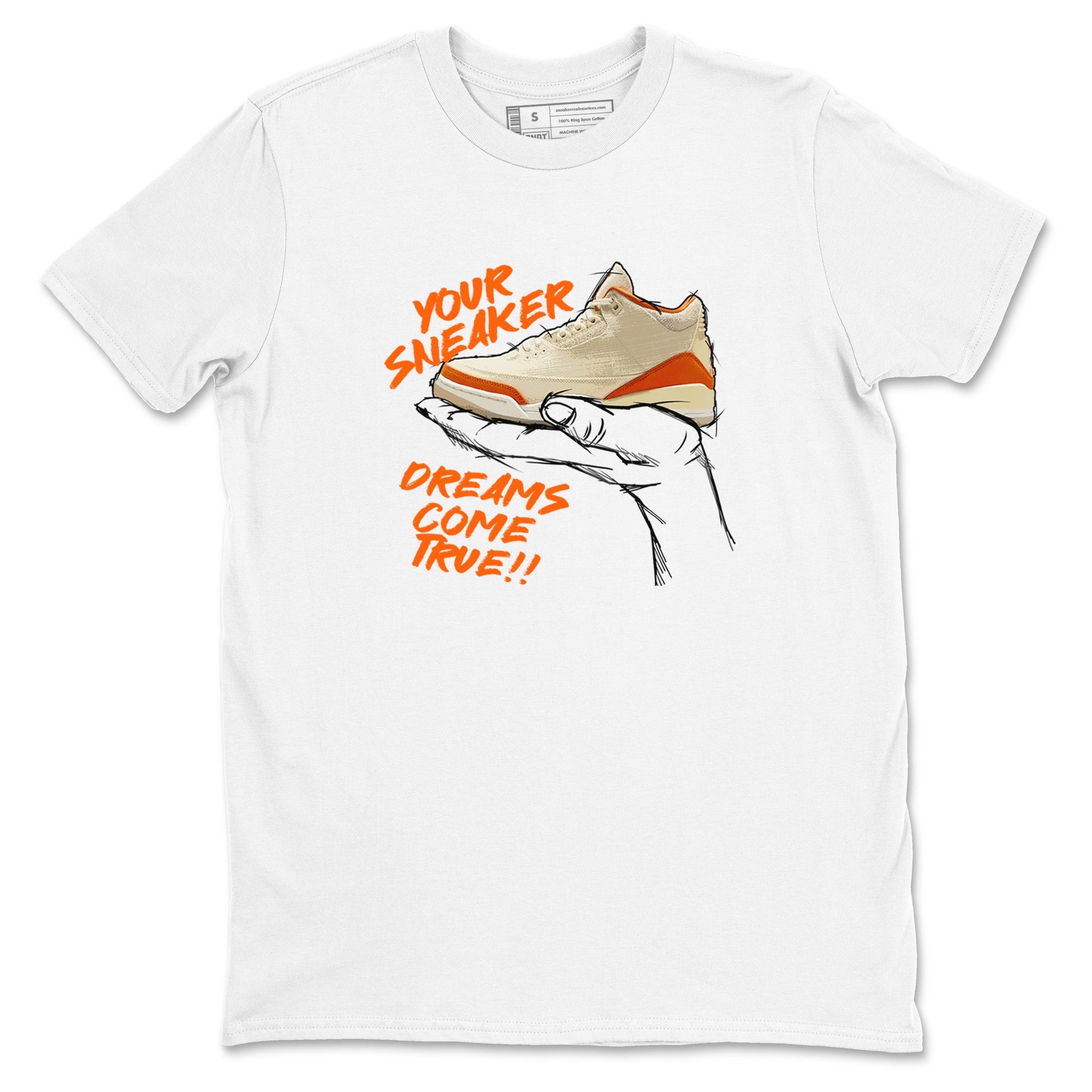 Sneaker Dreams sneaker match t-shirt styled to complete your fit with the Air Jordan 3 Starfish sneakers, shown in White 2.