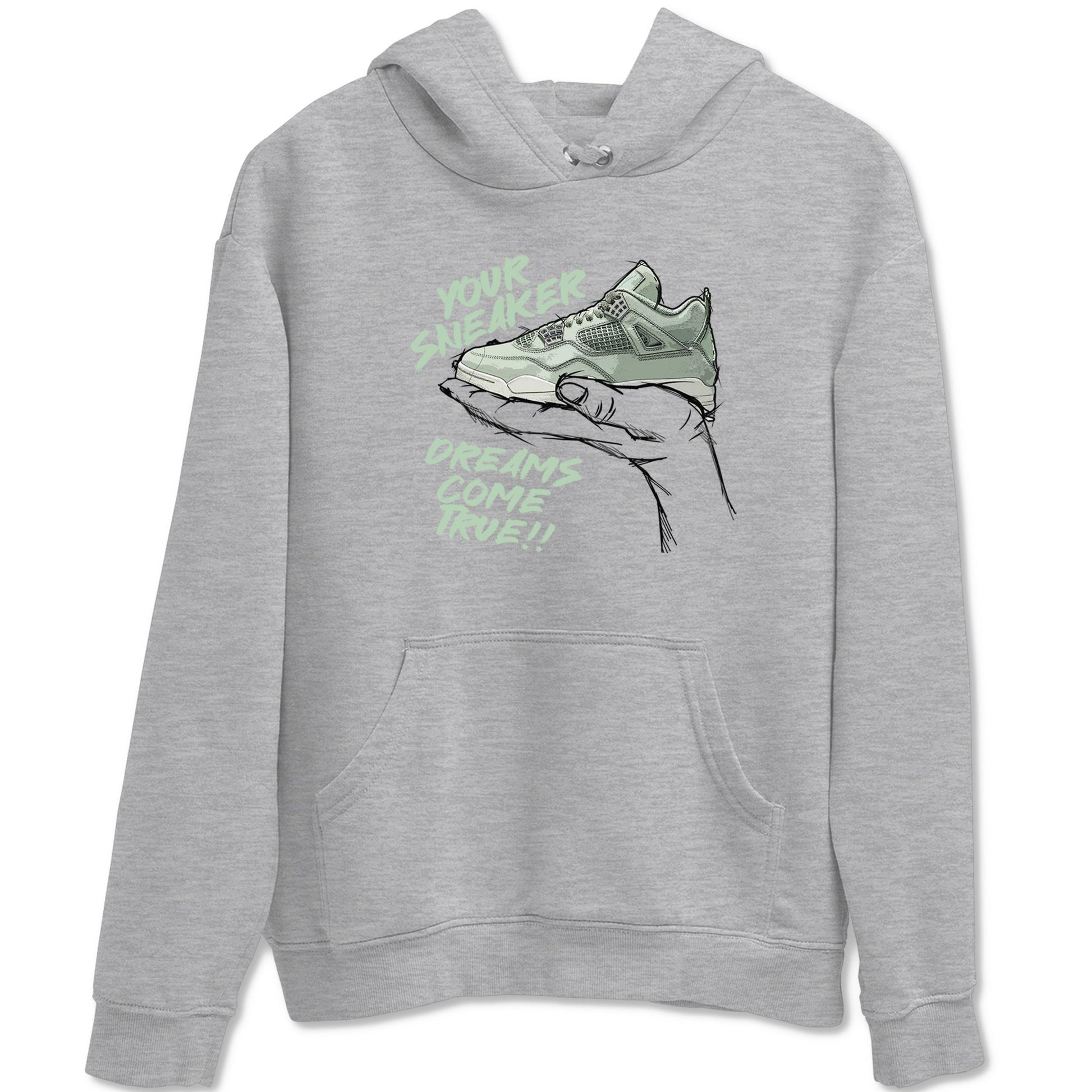 4s Abundance shirts to match jordans Sneaker Dreams sneaker match tees Air Jordan 4 Seafoam match shoes to clothes SNRT Sneaker Tees unisex cotton Heather Grey 2 shirts
