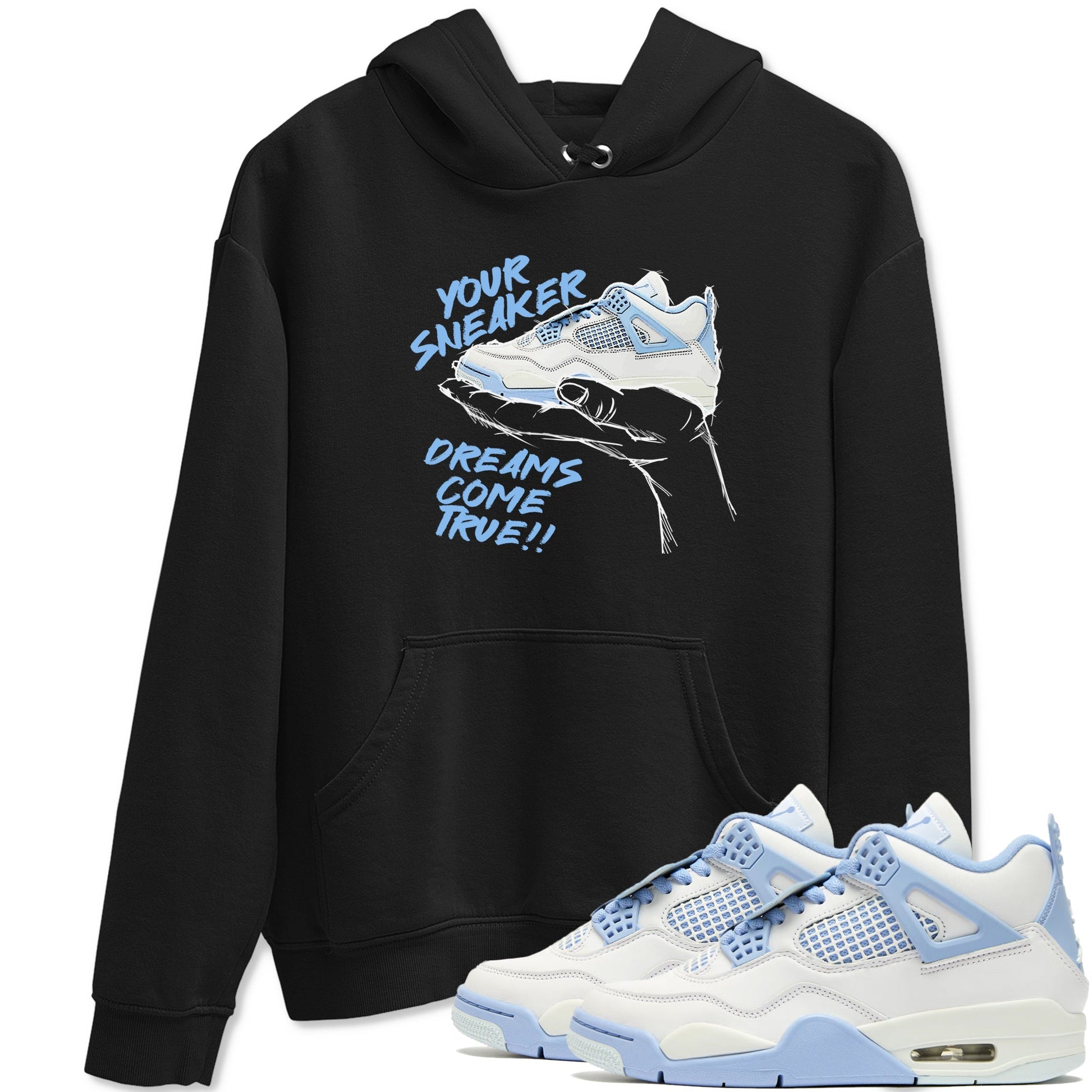 4s Forget Me Not shirts to match jordans Sneaker Dreams sneaker match tees Air Jordan 4 Retro Forget Me Not match shoes to clothes SNRT Sneaker Tees unisex cotton Black 1 shirts