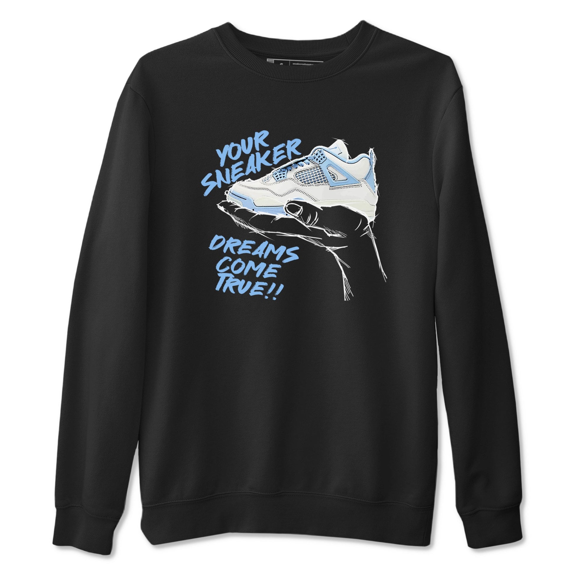 4s Forget Me Not shirts to match jordans Sneaker Dreams sneaker match tees Air Jordan 4 Retro Forget Me Not match shoes to clothes SNRT Sneaker Tees unisex cotton Black 2 shirts
