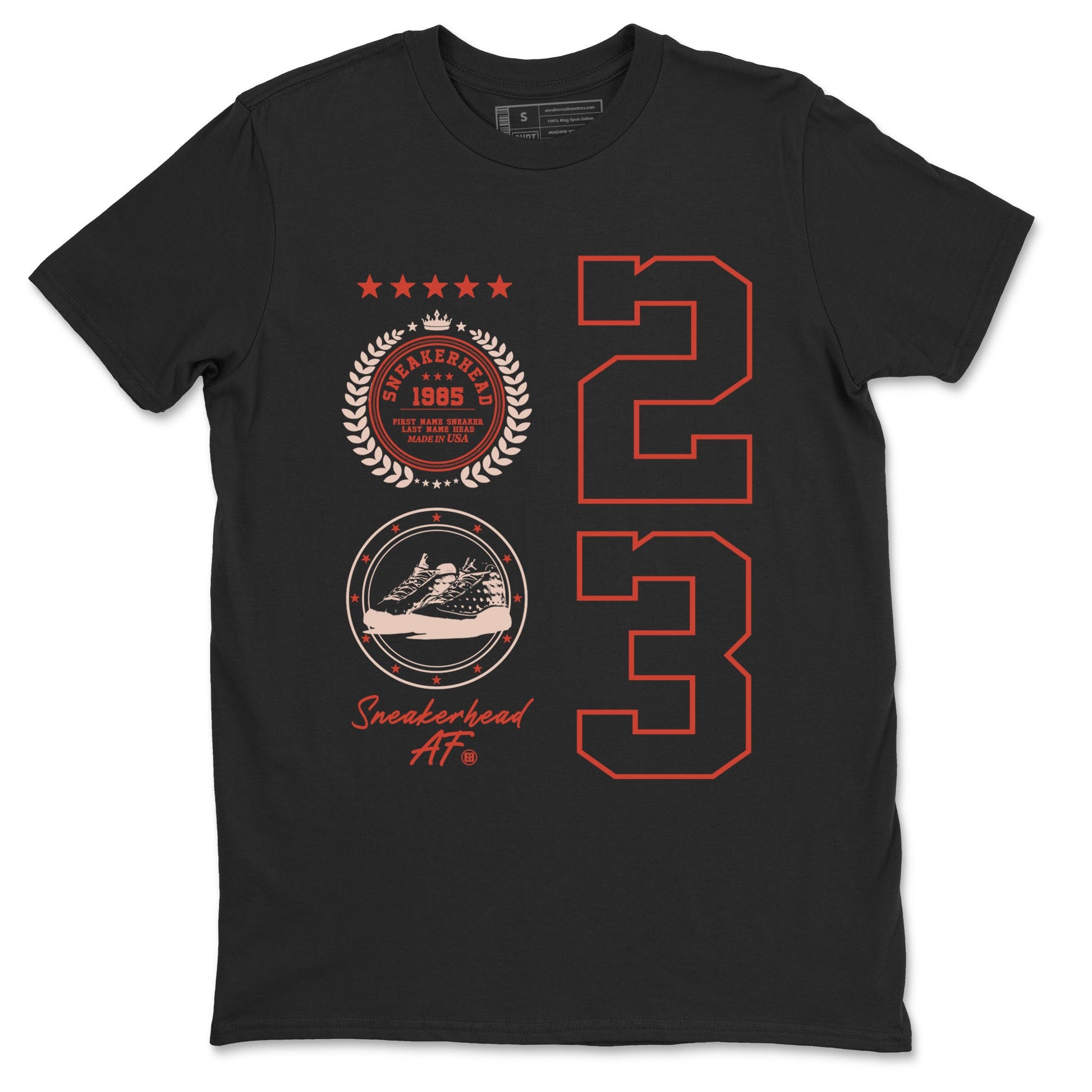 AJ13 Dune Red shirts to match jordans Sneaker Emblem sneaker match tees Air Jordan 13 Dune Red SNRT Sneaker Tees streetwear brand Black 2 unisex cotton tee