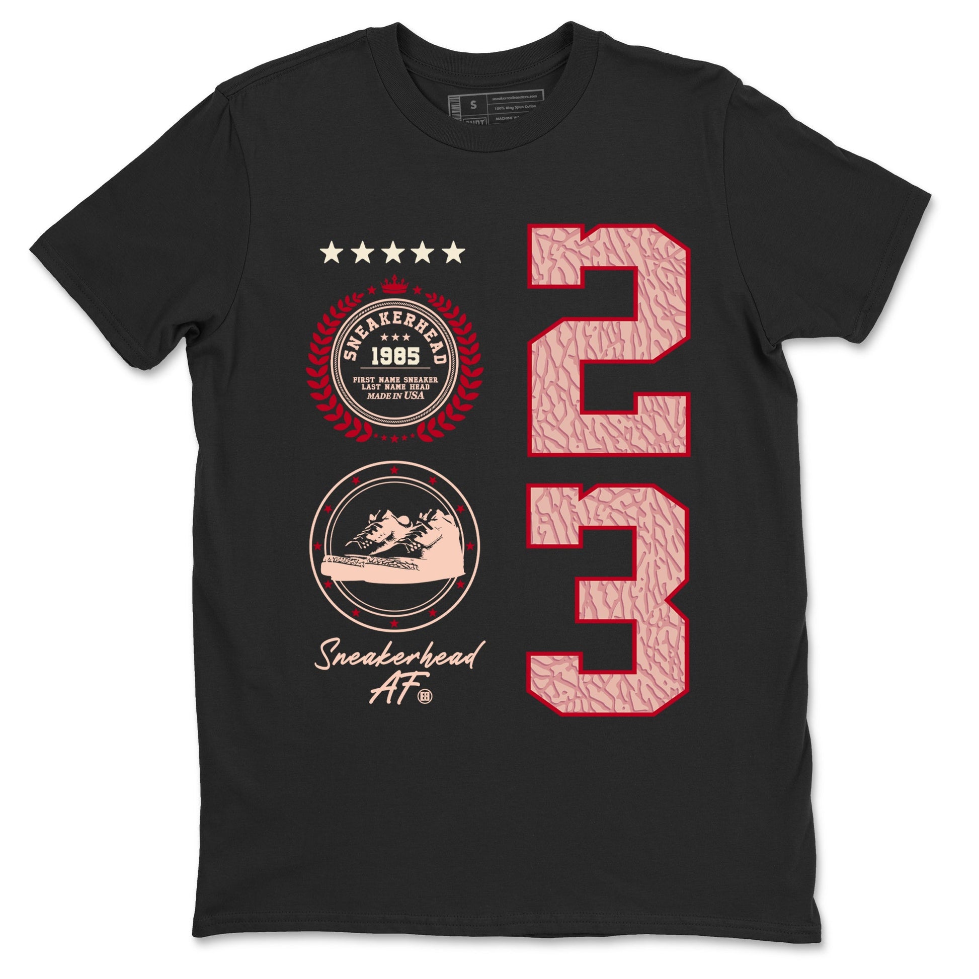 3s Valentines Day shirts to match jordans Sneaker Emblem best t shirts to wear with jordans Air Jordan 3 Valentines Day match shoes to clothes SNRT Sneaker Tees unisex cotton Black 2 shirts