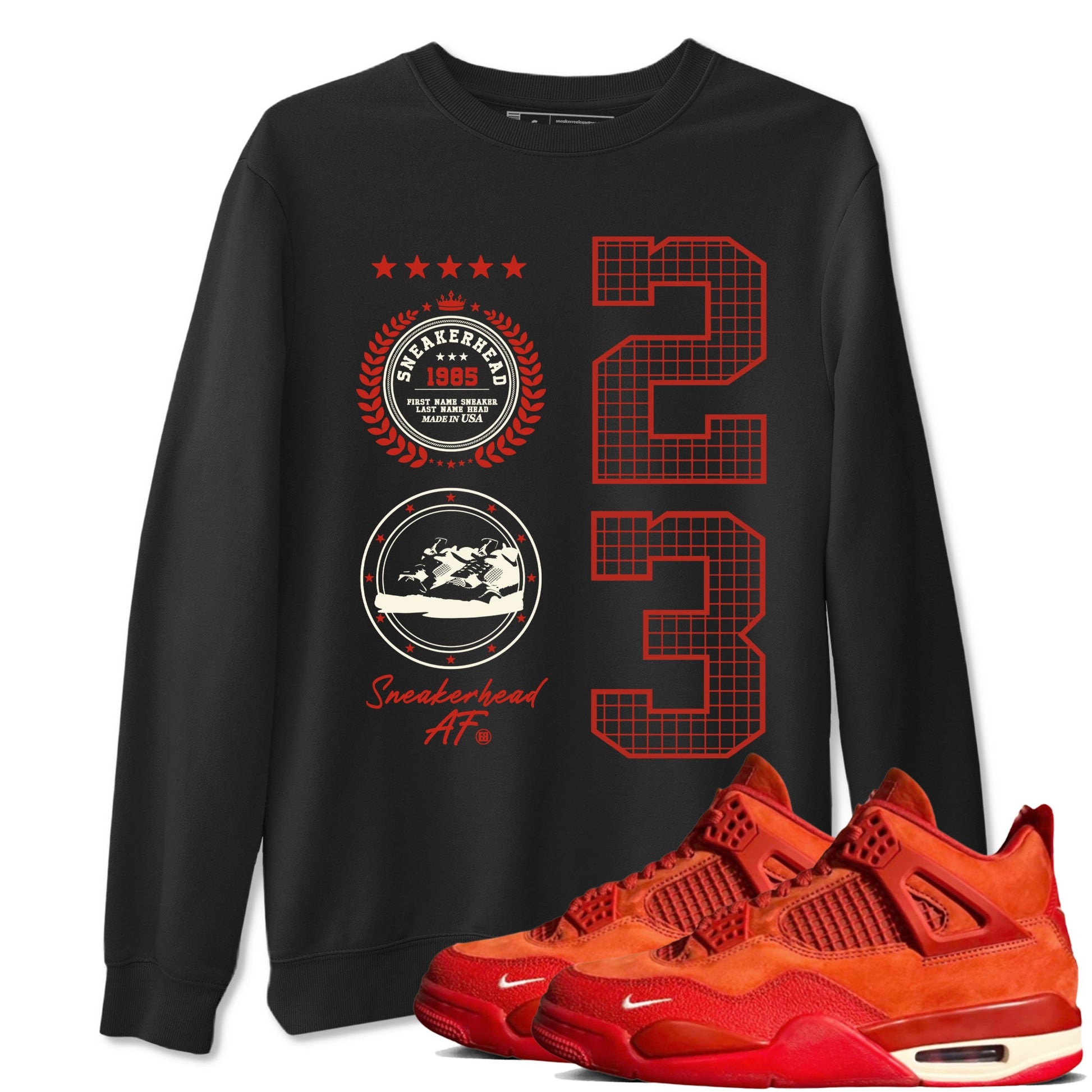 4s Brick By Brick best t shirts to wear with jordans Sneaker Emblem sneaker match tees Nigel Sylvester x Air Jordan 4 Brick by Brick match shoes to clothes SNRT Sneaker Tees unisex cotton Black 1 shirts