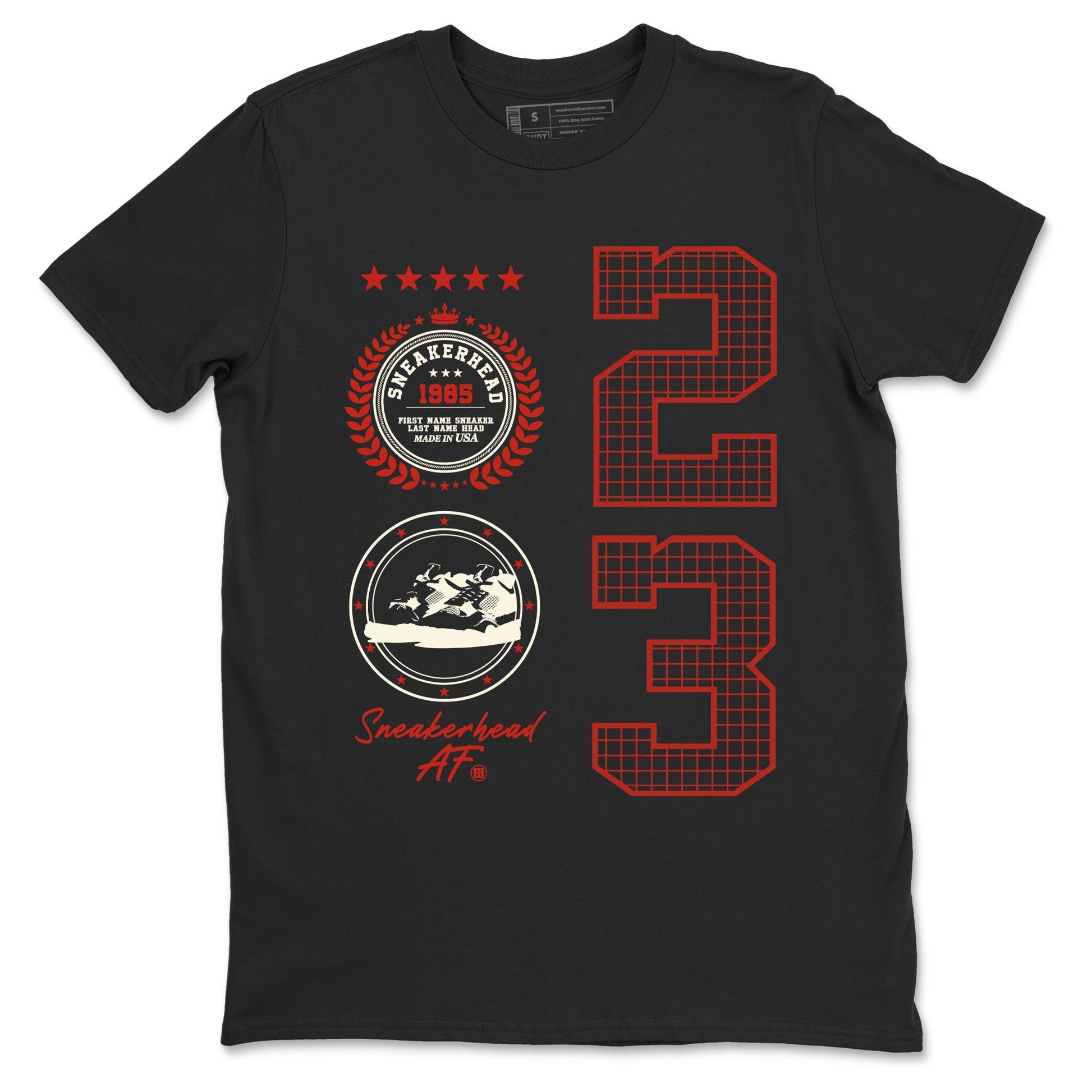 4s Brick By Brick best t shirts to wear with jordans Sneaker Emblem sneaker match tees Nigel Sylvester x Air Jordan 4 Brick by Brick match shoes to clothes SNRT Sneaker Tees unisex cotton Black 2 shirts