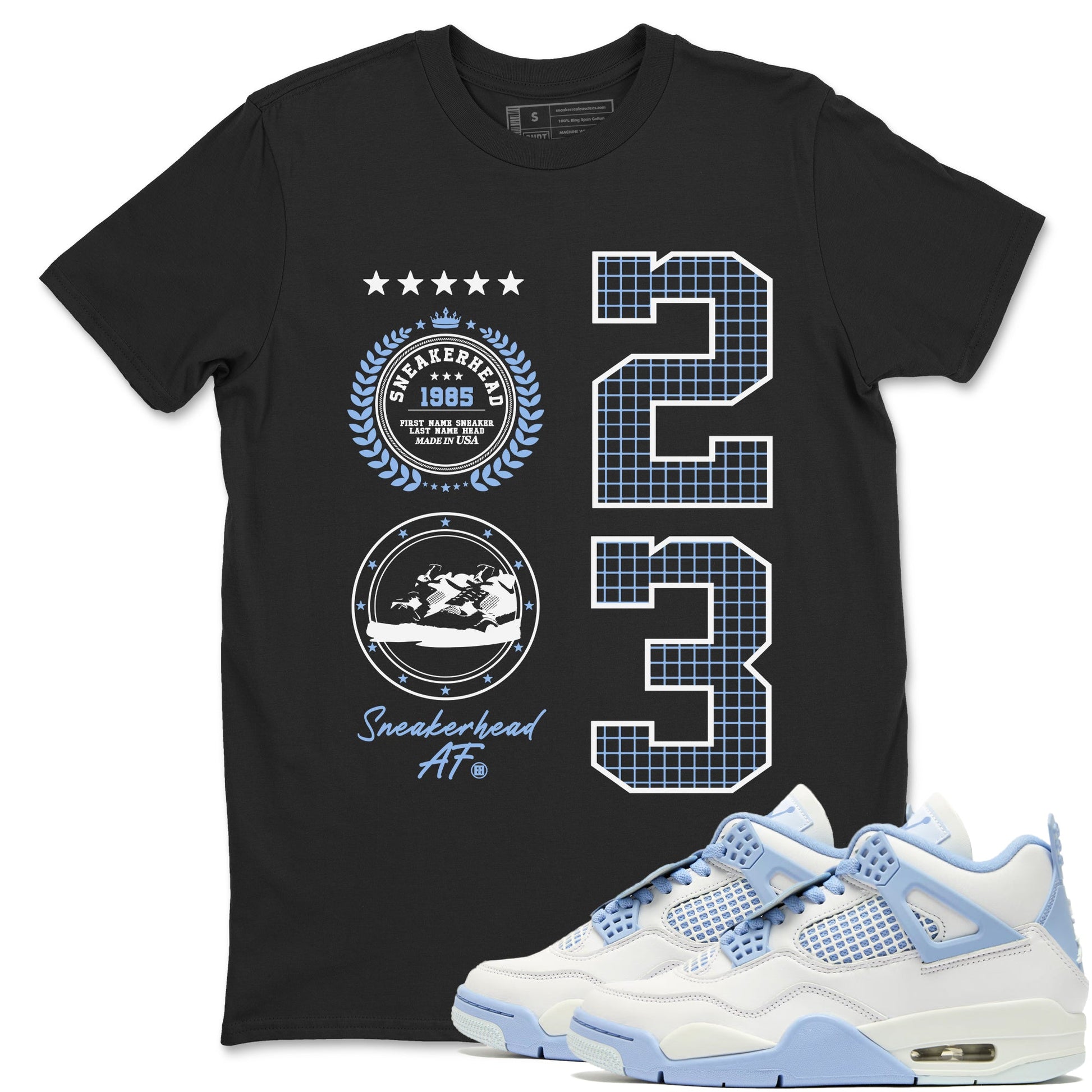 Air Jordan 4 WMNS Aluminumsneaker match tee Sneaker Emblem sneaker match tees Air Jordan 4 Forget Me Not best t-shirts to match jordans SNRT Sneaker Tees unisex cotton Black 1 shirts