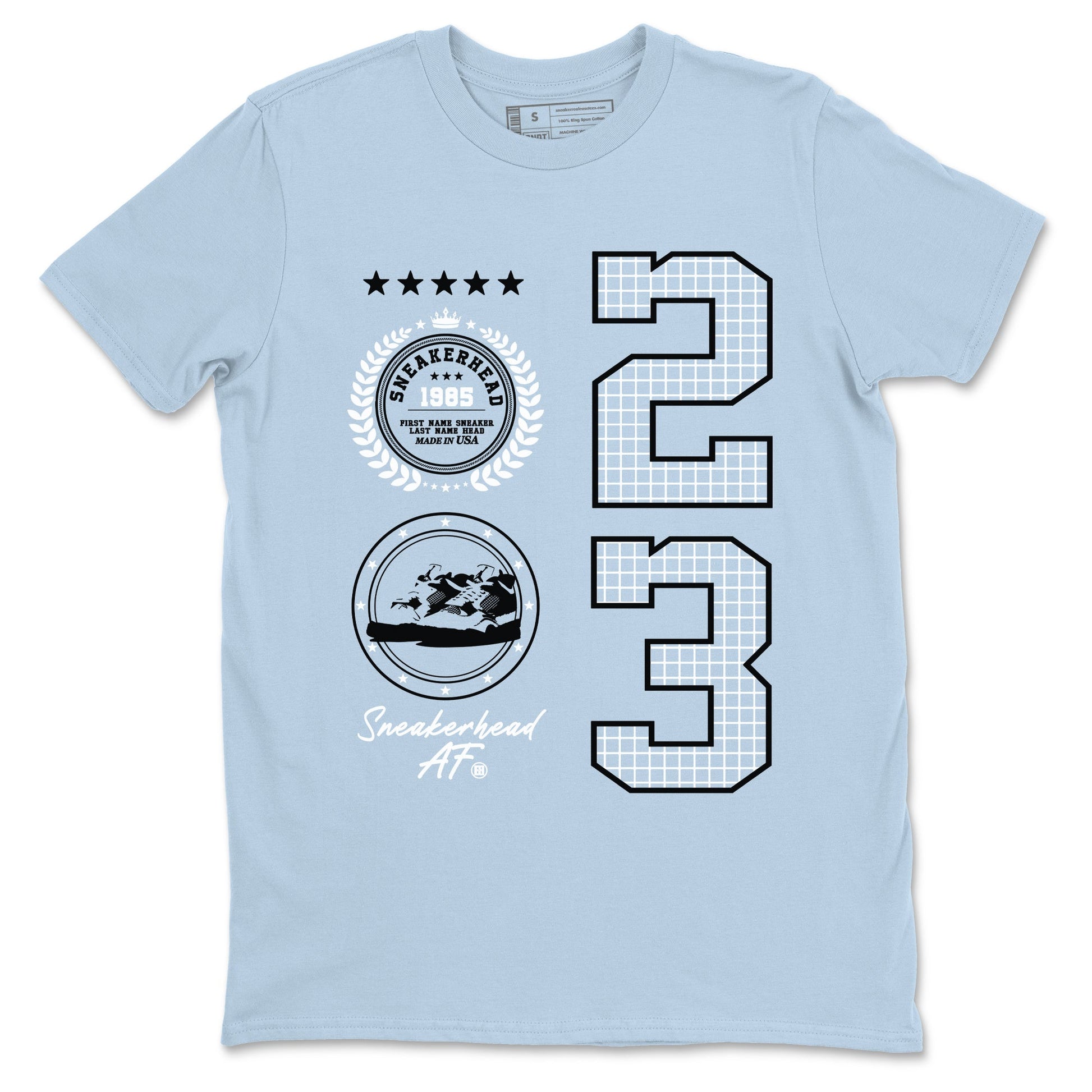 Air Jordan 4 WMNS Aluminumsneaker match tee Sneaker Emblem sneaker match tees Air Jordan 4 Forget Me Not best t-shirts to match jordans SNRT Sneaker Tees unisex cotton Light Blue 2 shirts