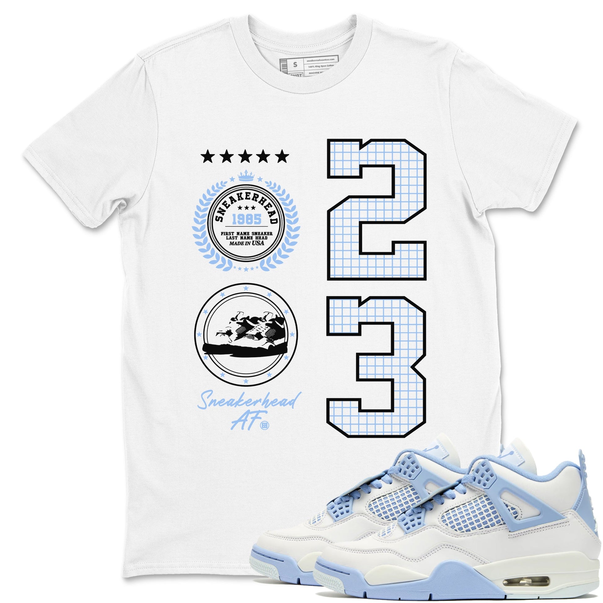 Air Jordan 4 WMNS Aluminumsneaker match tee Sneaker Emblem sneaker match tees Air Jordan 4 Forget Me Not best t-shirts to match jordans SNRT Sneaker Tees unisex cotton White 1 shirts