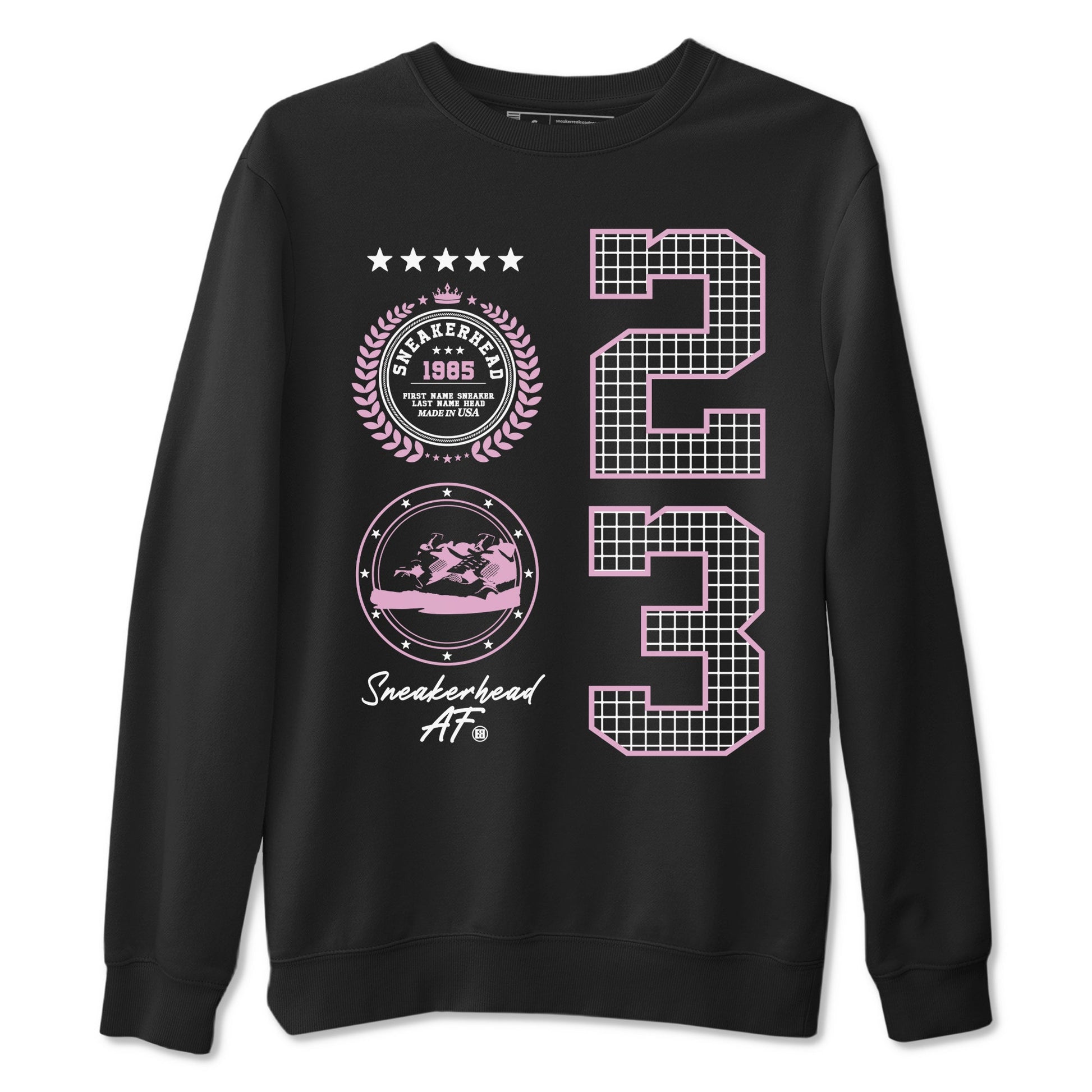 4s Orchid shirts to match jordans Sneaker Emblem sneaker match tees Air Jordan 4 Orchid match shoes to clothes SNRT Sneaker Tees unisex cotton Black 2 shirts