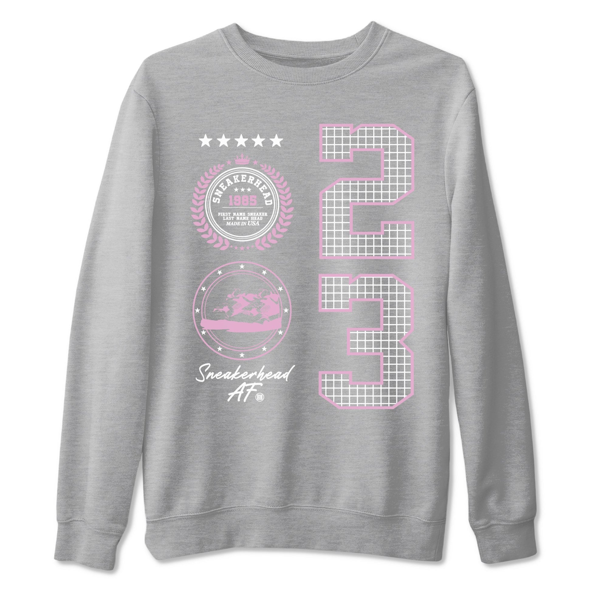 4s Orchid shirts to match jordans Sneaker Emblem sneaker match tees Air Jordan 4 Orchid match shoes to clothes SNRT Sneaker Tees unisex cotton Heather Grey 2 shirts