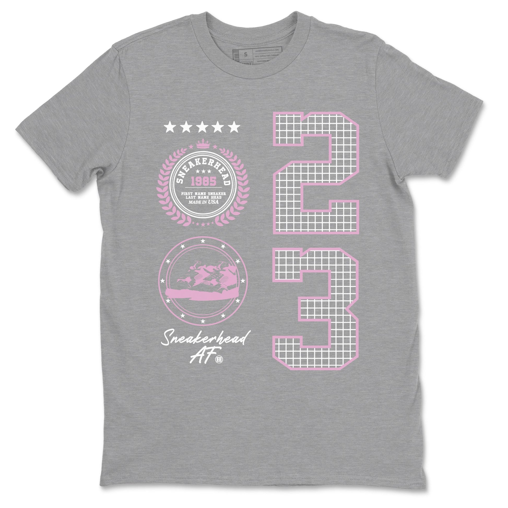 4s Orchid shirts to match jordans Sneaker Emblem sneaker match tees Air Jordan 4 Orchid match shoes to clothes SNRT Sneaker Tees unisex cotton Heather Grey 2 shirts