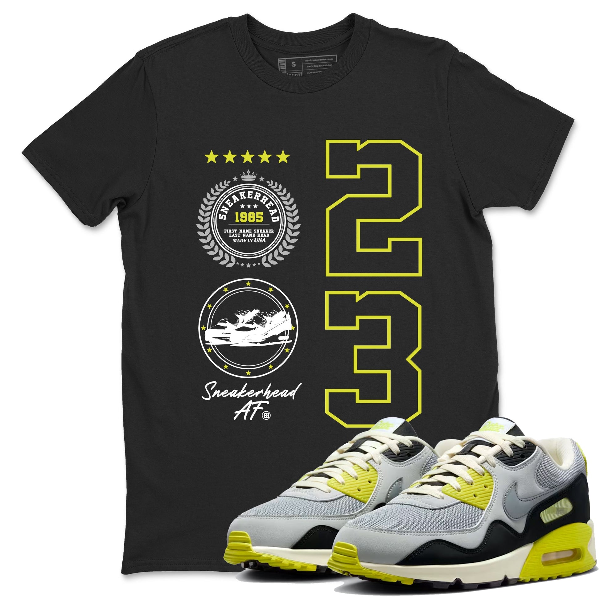 Sneaker Emblem sneaker match t-shirt styled to complete your fit with the Air Max 90 Cyber sneakers, shown in Black 1.