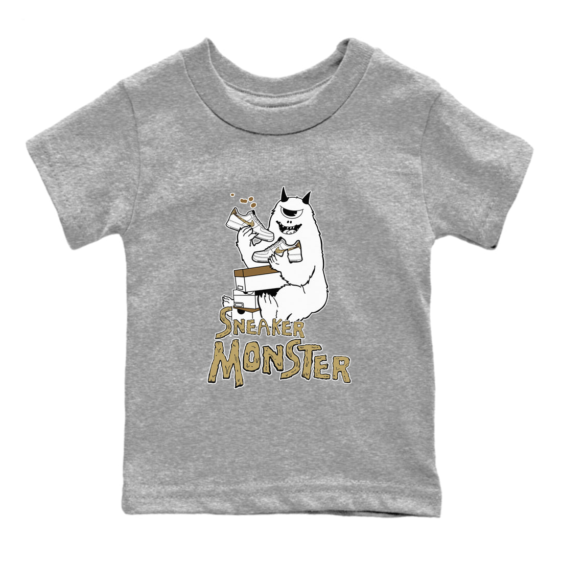 Air Force 1 Ivory Snake shirt to match jordans Sneaker Monster sneaker tees Air Force 1 Ivory Snake SNRT sneaker release tees baby toddler Heather Grey 2 cotton Shirt