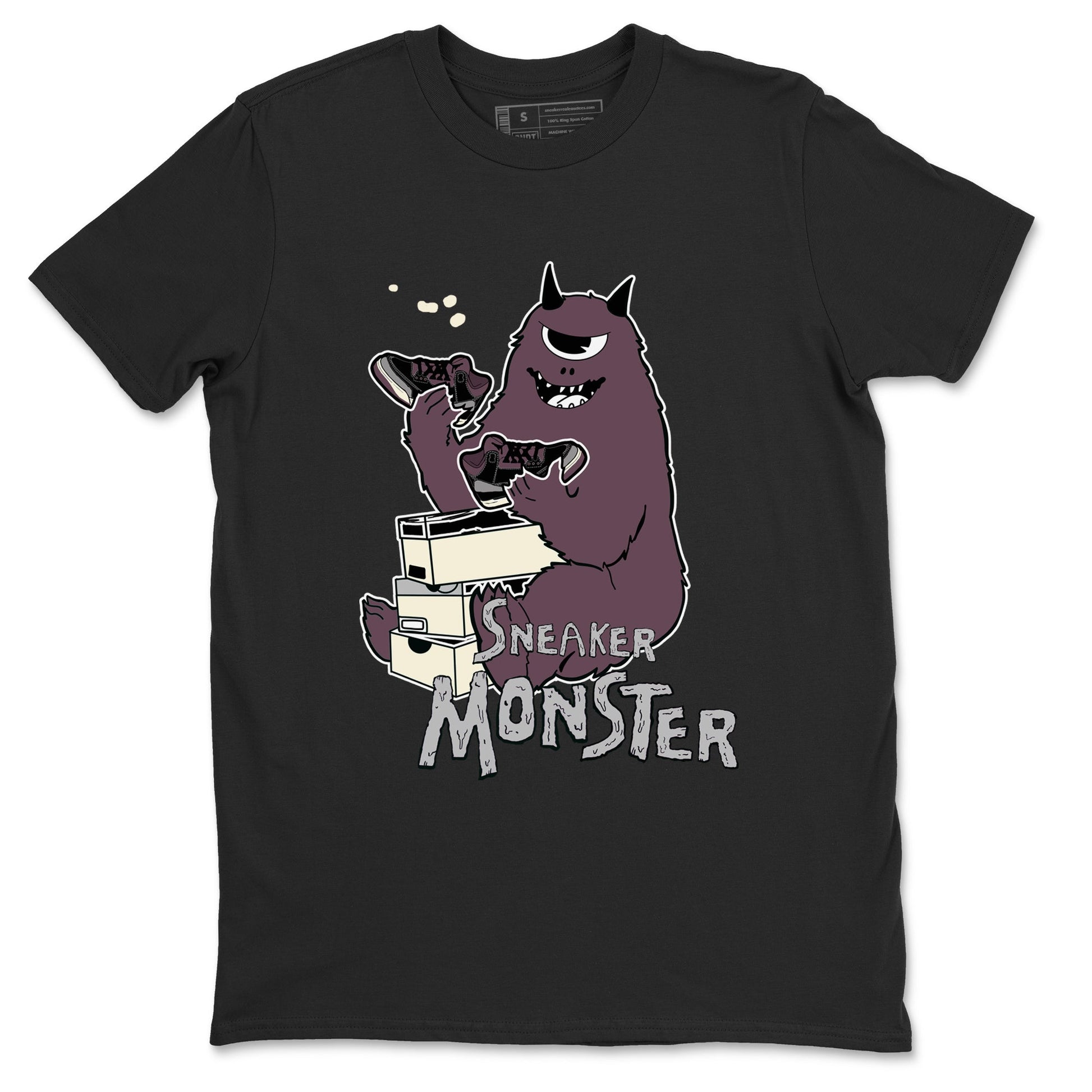 AJ3 A Ma Maniere x Black shirts to match jordans Sneaker Monster sneaker match tees A Ma Maniere x Air Jordan 3 “Black” SNRT Sneaker Tees streetwear brand Black 2 unisex cotton tee
