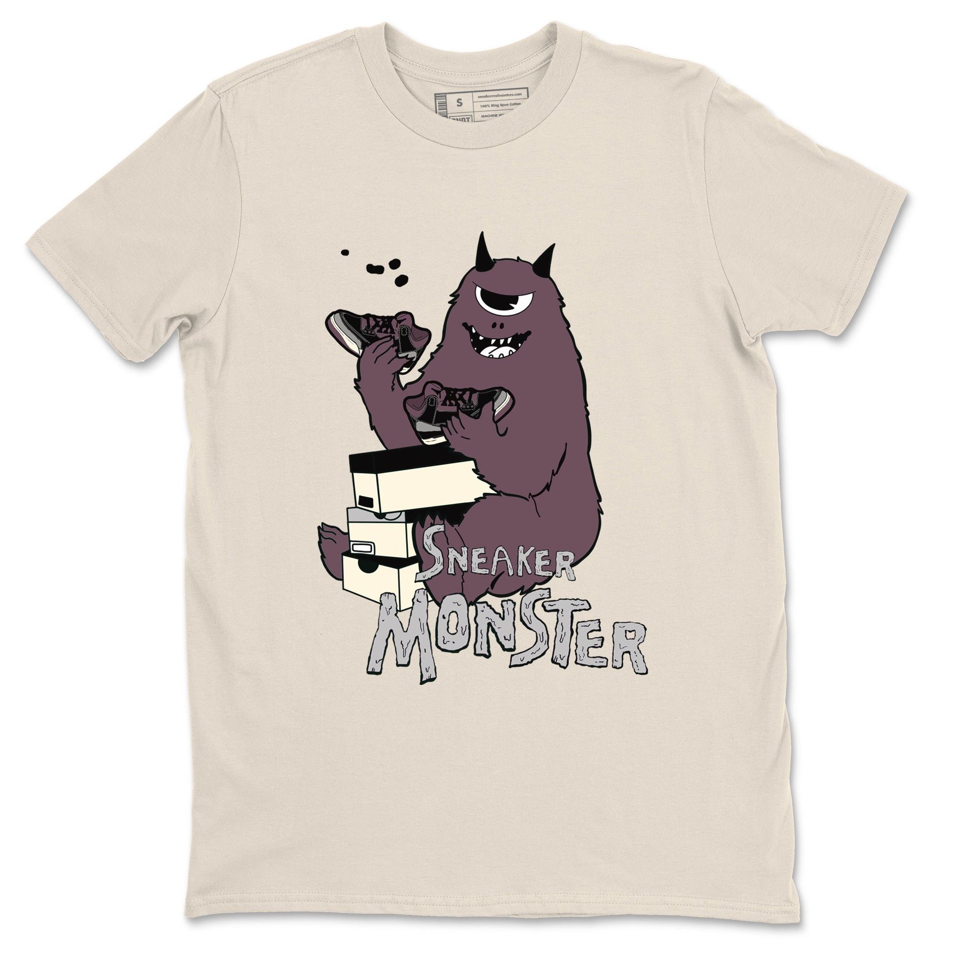 AJ3 A Ma Maniere x Black shirts to match jordans Sneaker Monster sneaker match tees A Ma Maniere x Air Jordan 3 “Black” SNRT Sneaker Tees streetwear brand Natural 2 unisex cotton tee