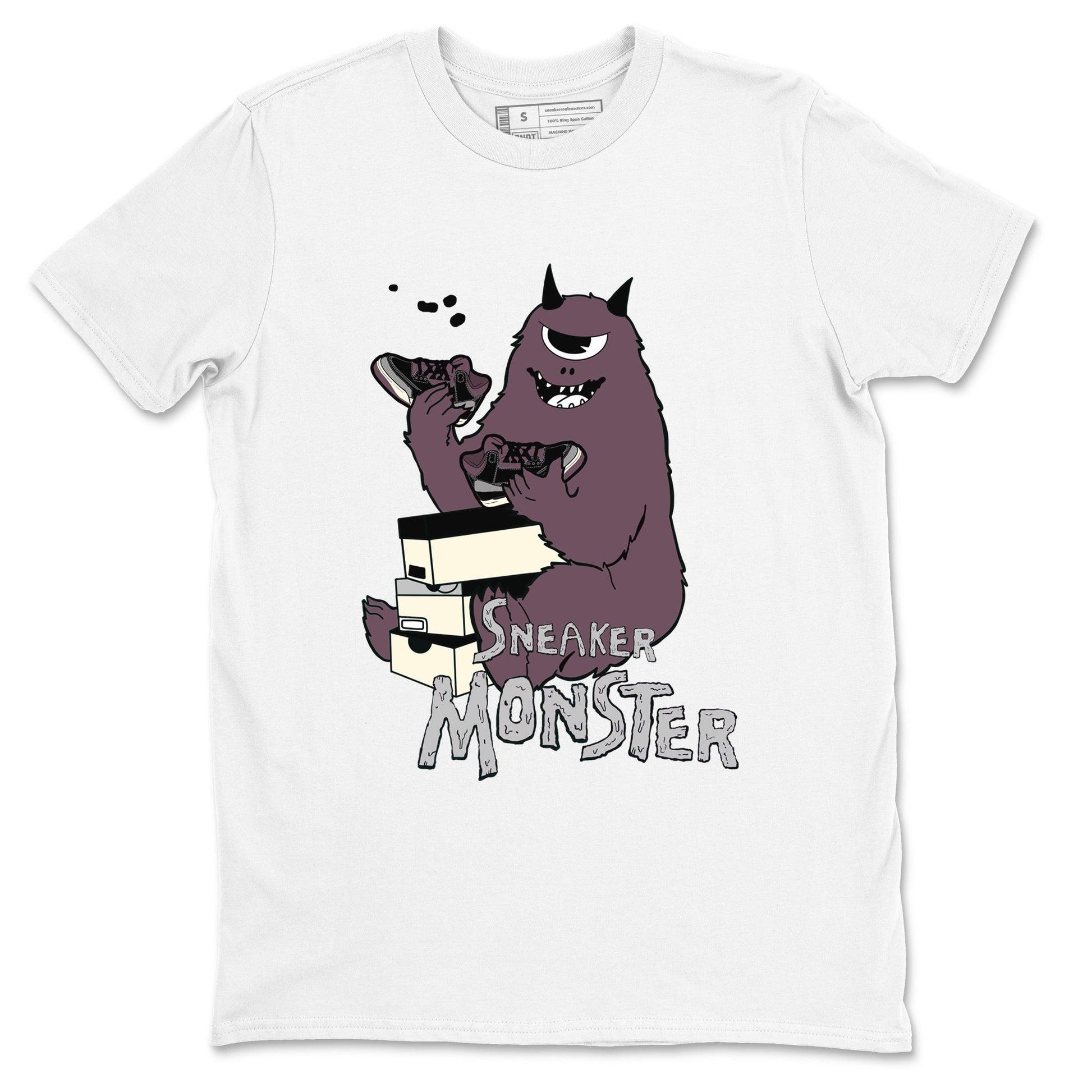 AJ3 A Ma Maniere x Black shirts to match jordans Sneaker Monster sneaker match tees A Ma Maniere x Air Jordan 3 “Black” SNRT Sneaker Tees streetwear brand White 2 unisex cotton tee