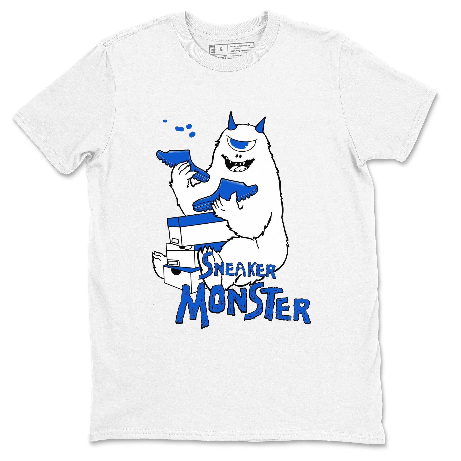 Yeezy Slide Azure shirts to match jordans Sneaker Monster sneaker match tees Yeezy Slide Azure SNRT Sneaker Tees streetwear brand White 2 unisex cotton tee