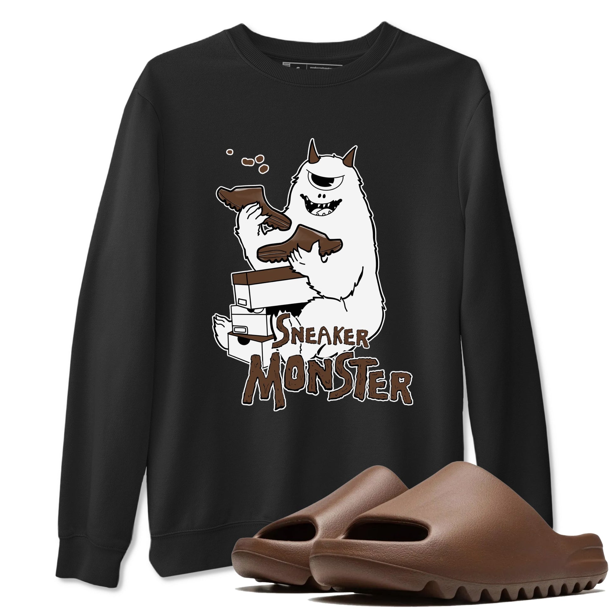 Yeezy Slide Flax shirts to match jordans Sneaker Monster sneaker match tees Yeezy Slide Flax SNRT Sneaker Tees streetwear brand Black 1 unisex cotton tee