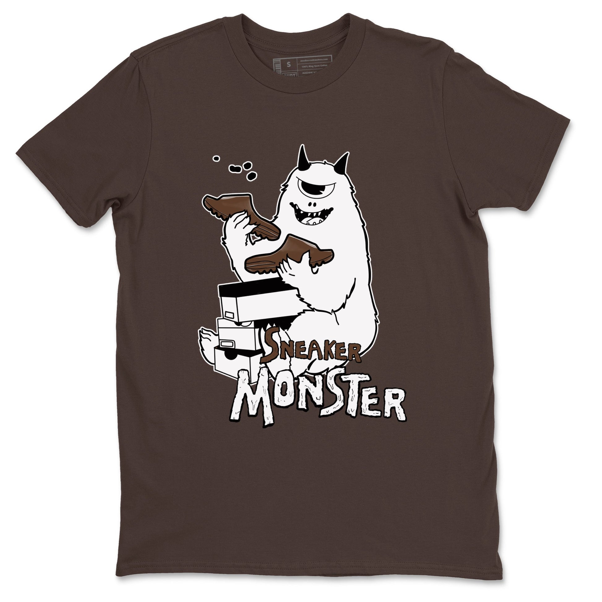 Yeezy Slide Flax shirts to match jordans Sneaker Monster sneaker match tees Yeezy Slide Flax SNRT Sneaker Tees streetwear brand Dark Chocolate 2 unisex cotton tee
