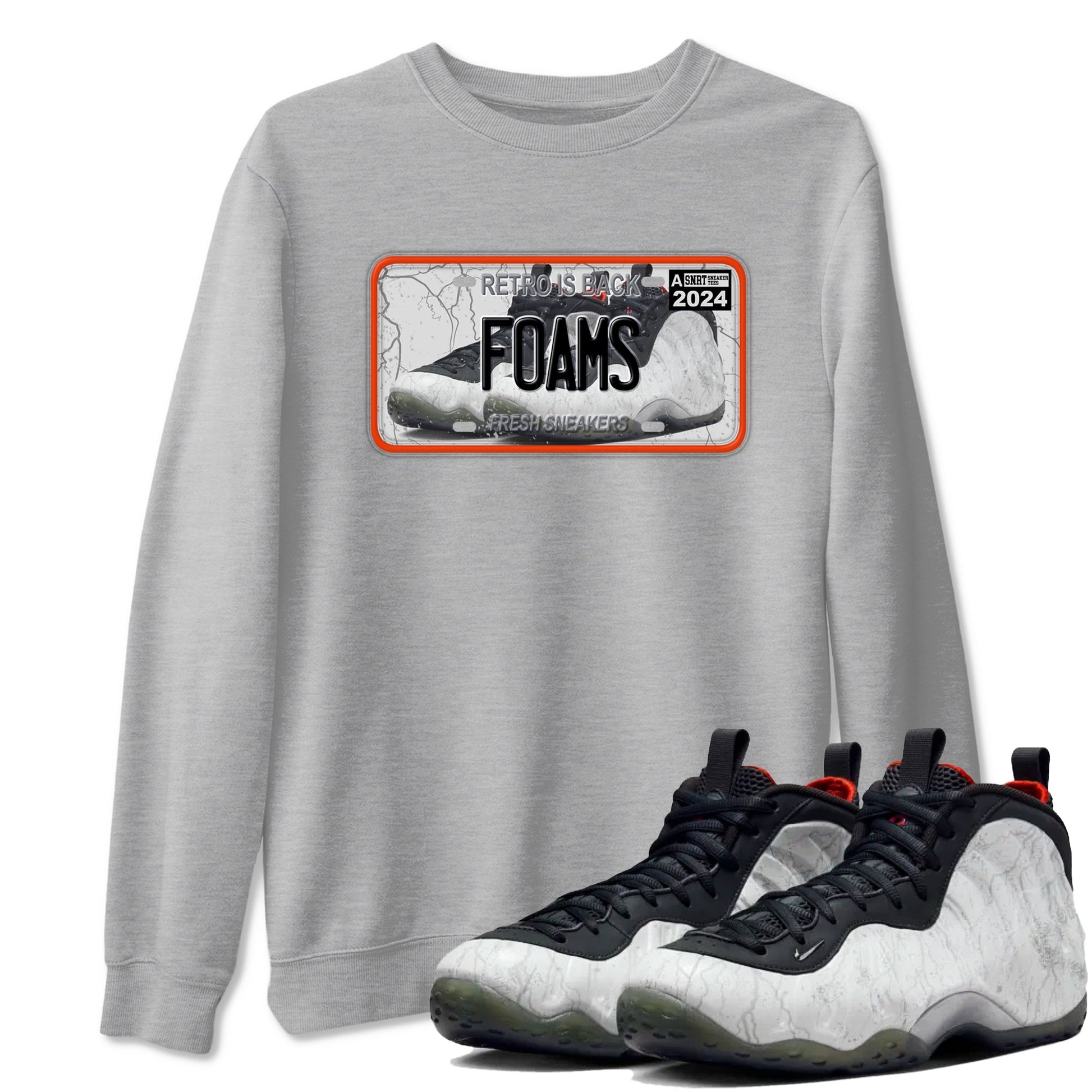 Foams One Jin shirts to match jordans Sneaker Plate sneaker match tees Air Foamposite One Jin match shoes to clothes SNRT Sneaker Tees unisex cotton Heather Grey 1 shirts