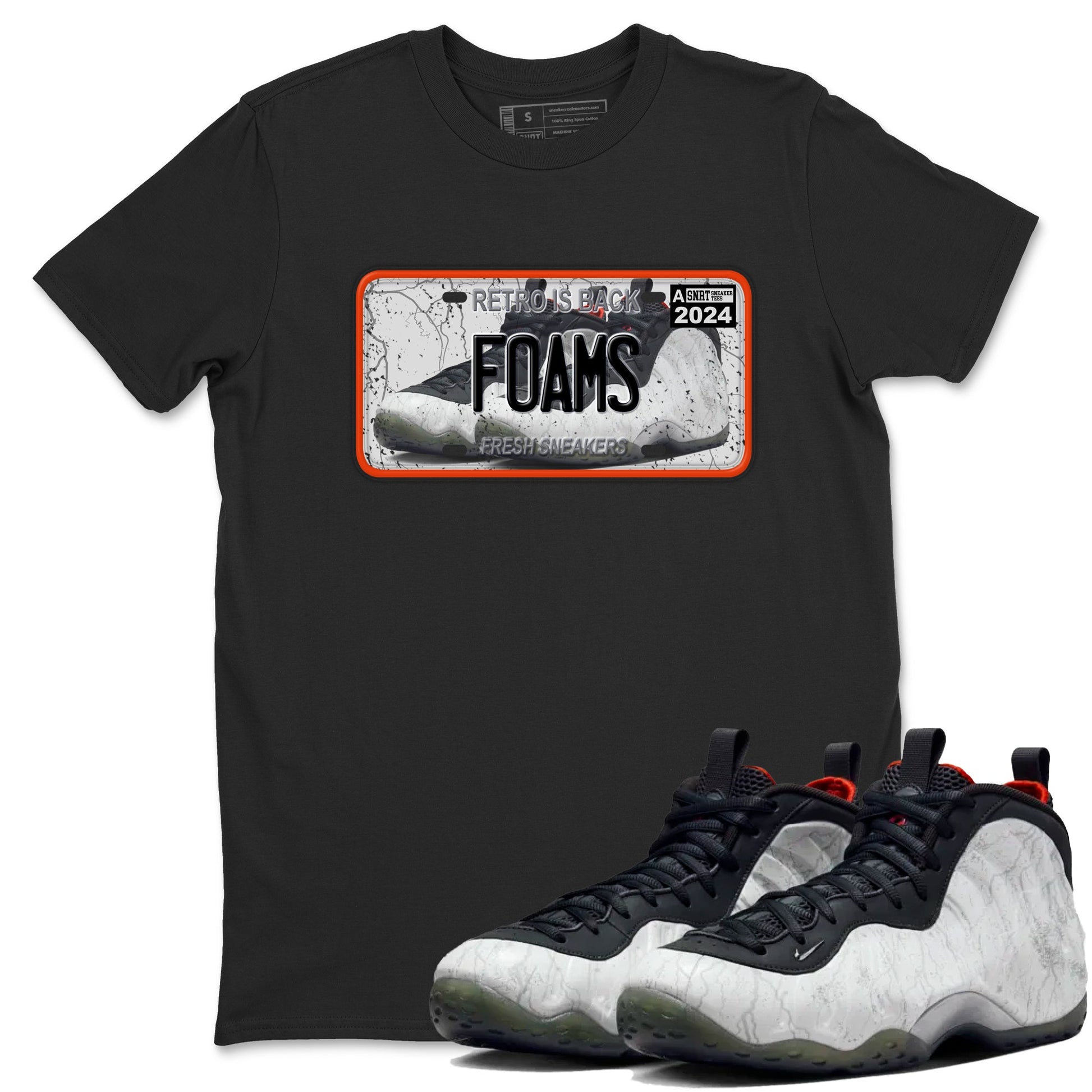 Foams One Jin shirts to match jordans Sneaker Plate sneaker match tees Air Foamposite One Jin match shoes to clothes SNRT Sneaker Tees unisex cotton Black 1 shirts