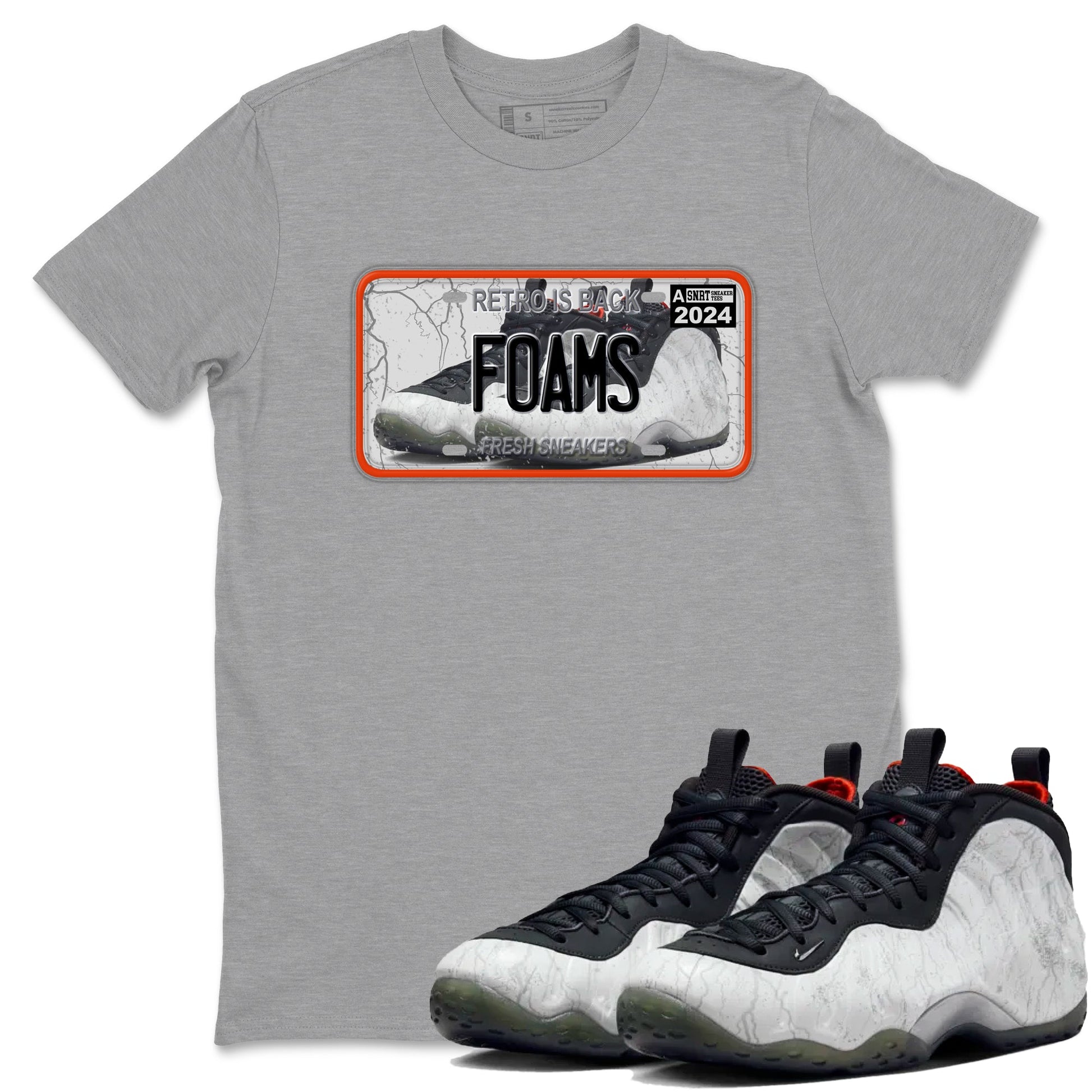 Foams One Jin shirts to match jordans Sneaker Plate sneaker match tees Air Foamposite One Jin match shoes to clothes SNRT Sneaker Tees unisex cotton Heather Grey 1 shirts