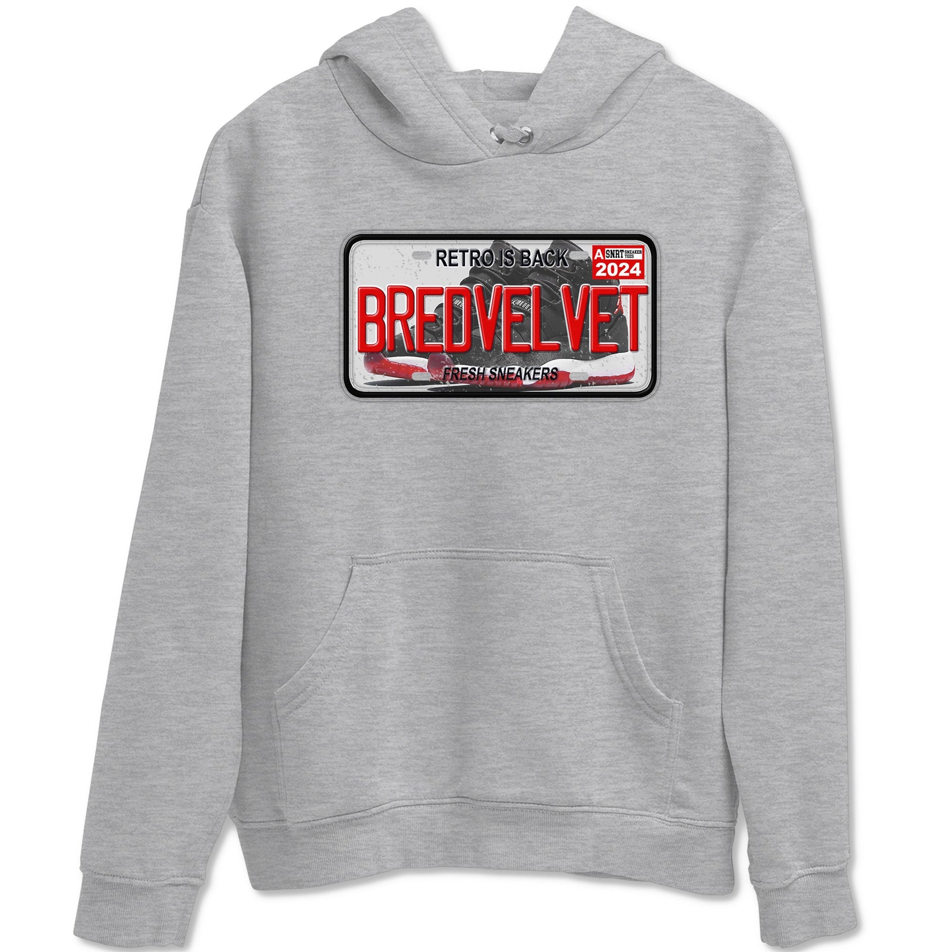 11s Bred Velvet shirts to match jordans Sneaker Plate sneaker match tees Air Jordan 11 Bred Velvet SNRT Sneaker Release Tees unisex cotton Heather Grey 2 crew neck shirts