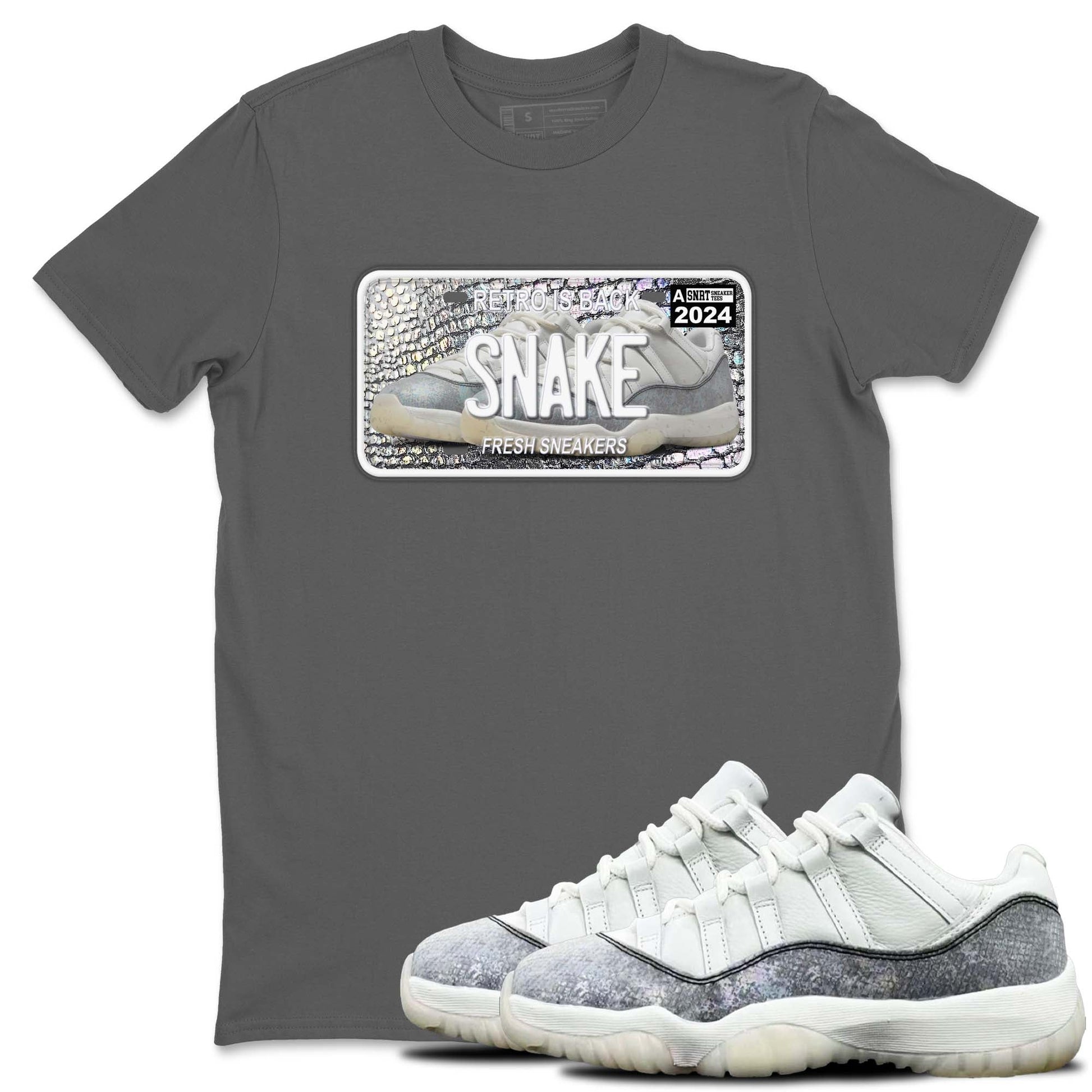 11s Year Of The Snake shirts to match jordans Sneaker Plate shirts to match jordans Air Jordan 11 Retro Low Year Of The Snake match shoes to clothes SNRT Sneaker Tees unisex cotton Cool Grey 1 shirts