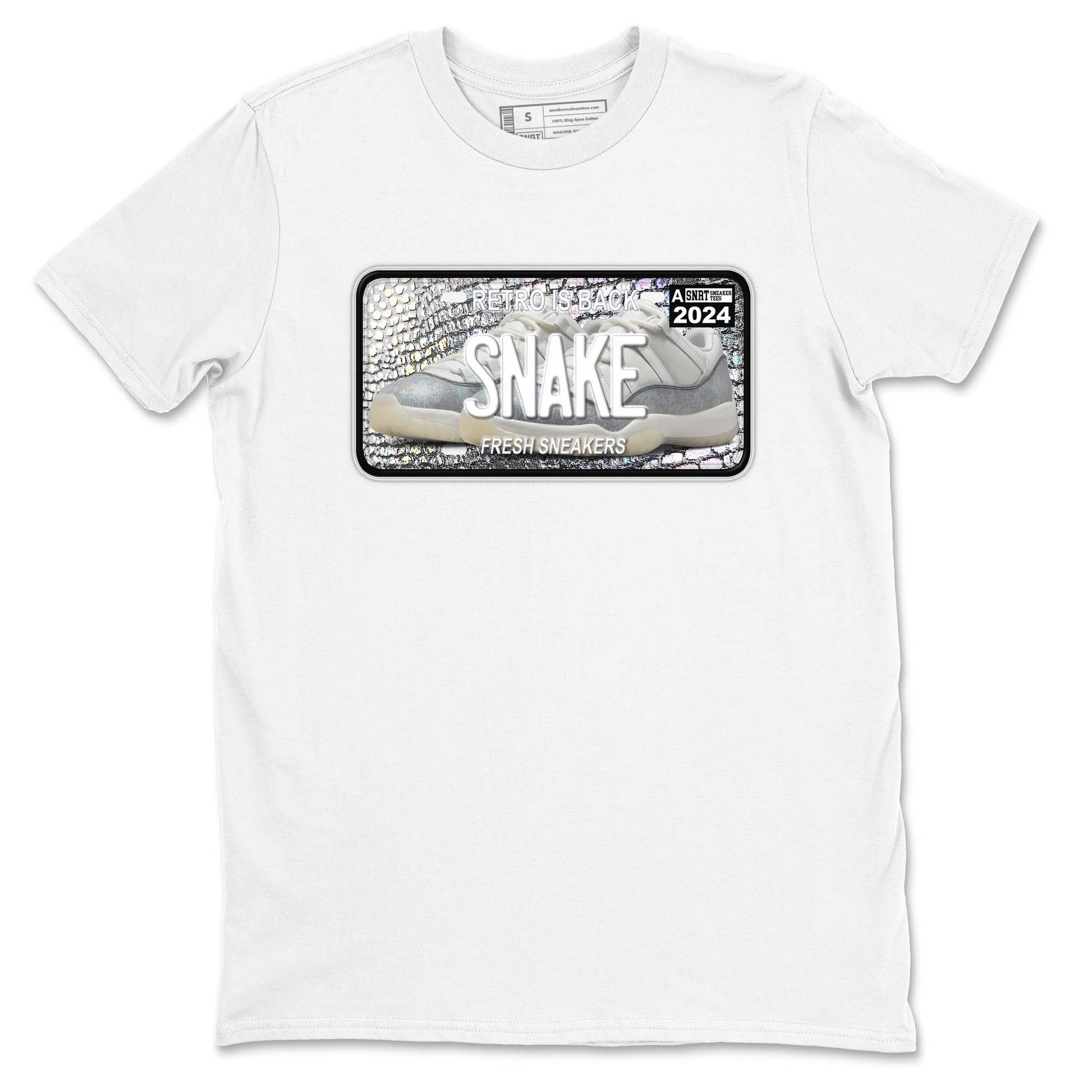 11s Year Of The Snake shirts to match jordans Sneaker Plate shirts to match jordans Air Jordan 11 Retro Low Year Of The Snake match shoes to clothes SNRT Sneaker Tees unisex cotton White 2 shirts