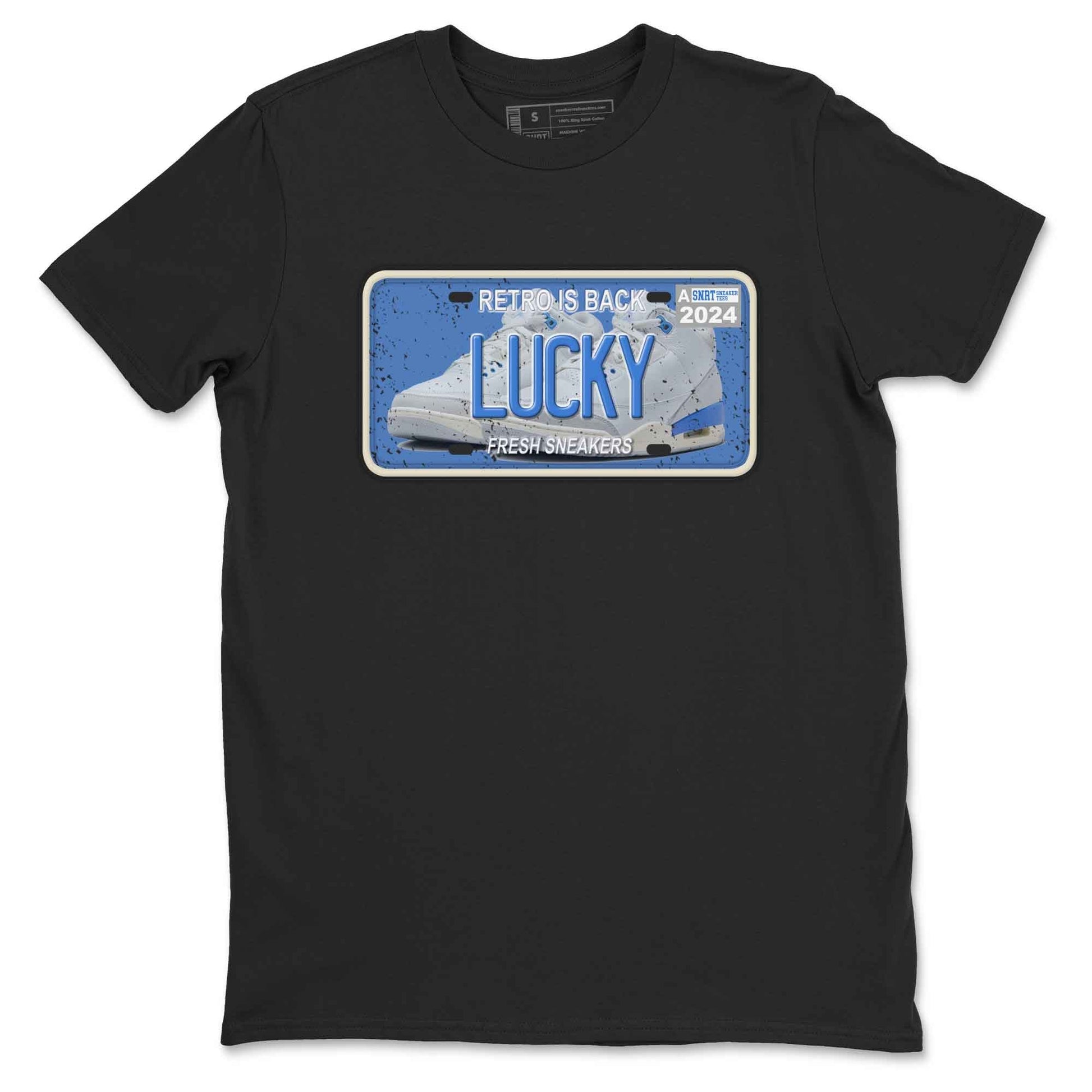 3s Lucky Shorts shirts to match jordans Sneaker Plate best t shirts to wear with jordans Air Jordan 3 Lucky Shorts match shoes to clothes SNRT Sneaker Tees unisex cotton Black 2 shirts