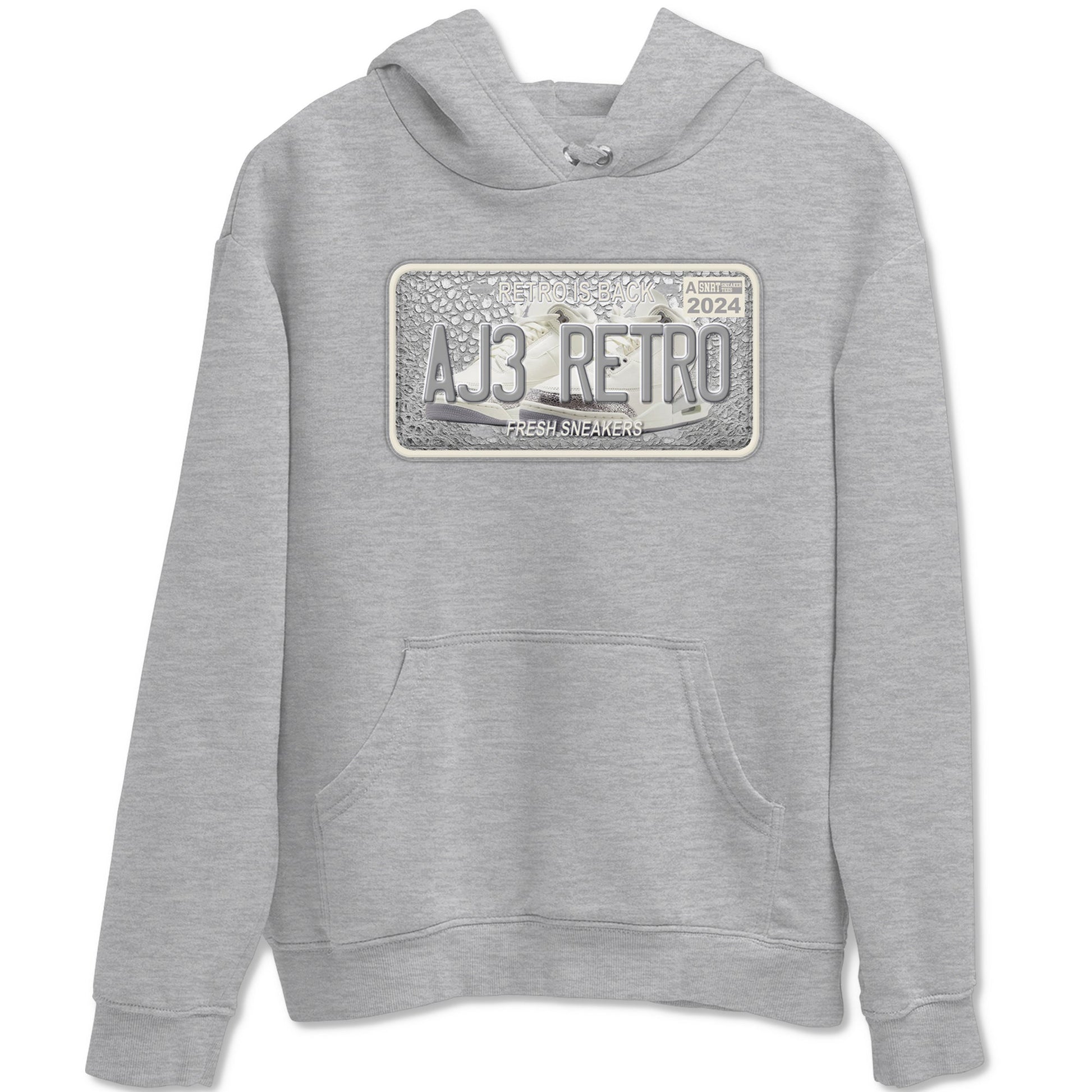 3s Sail and Cement Grey shirts to match jordans Sneaker Plate sneaker match tees Air Jordan 3 Retro Sail and Cement Grey match shoes to clothes SNRT Sneaker Tees unisex cotton Heather Grey 2 shirts
