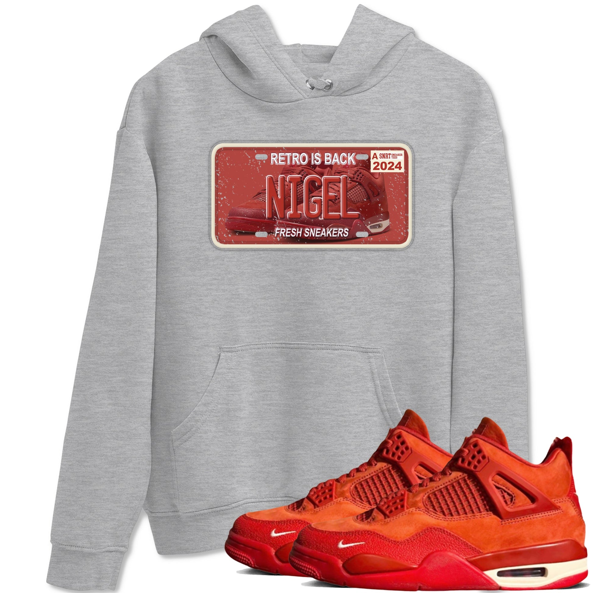 4s Brick By Brick shirts to match jordans Sneaker Plate sneaker match tees Air Jordan 4 Nigel match shoes to clothes SNRT Sneaker Tees unisex cotton Heather Grey 1 shirts